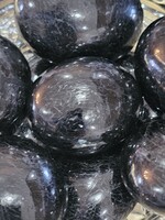 Black Tourmaline, Palm Stone, Medium 2x1.5 inch