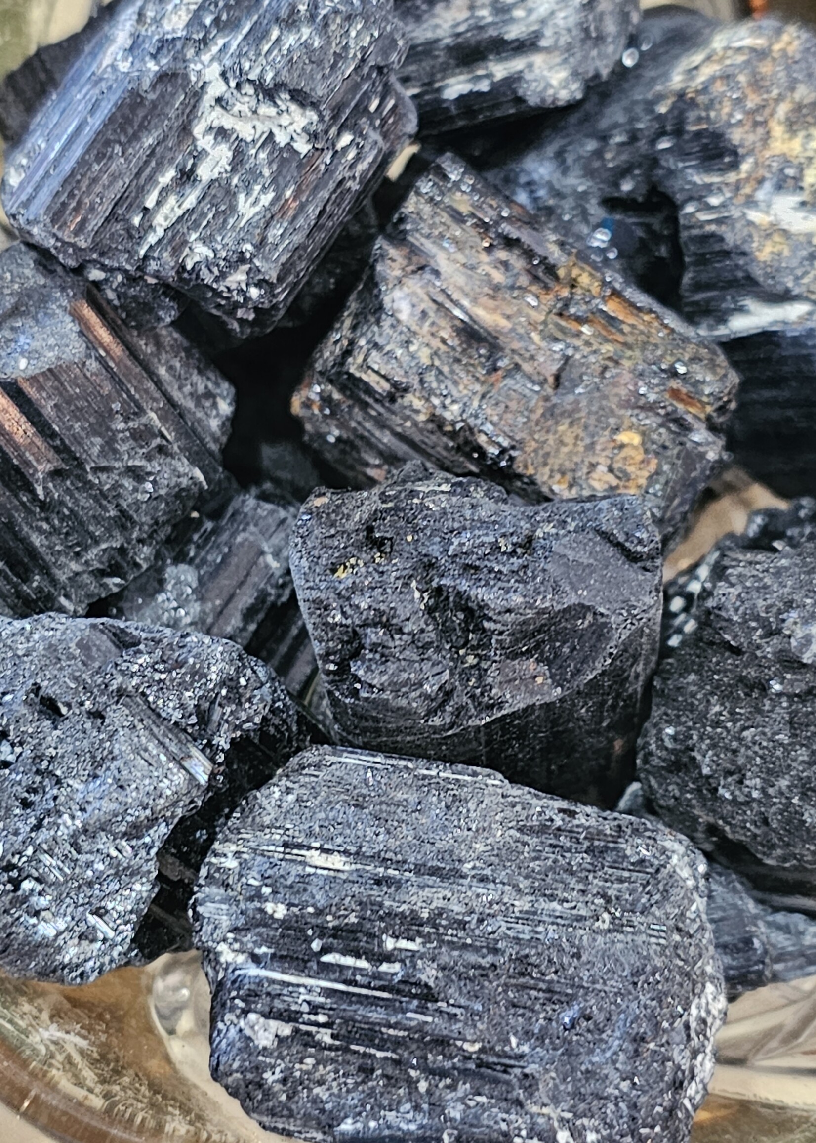 Black Tourmaline Rough H1.5" x W1" x D .5"