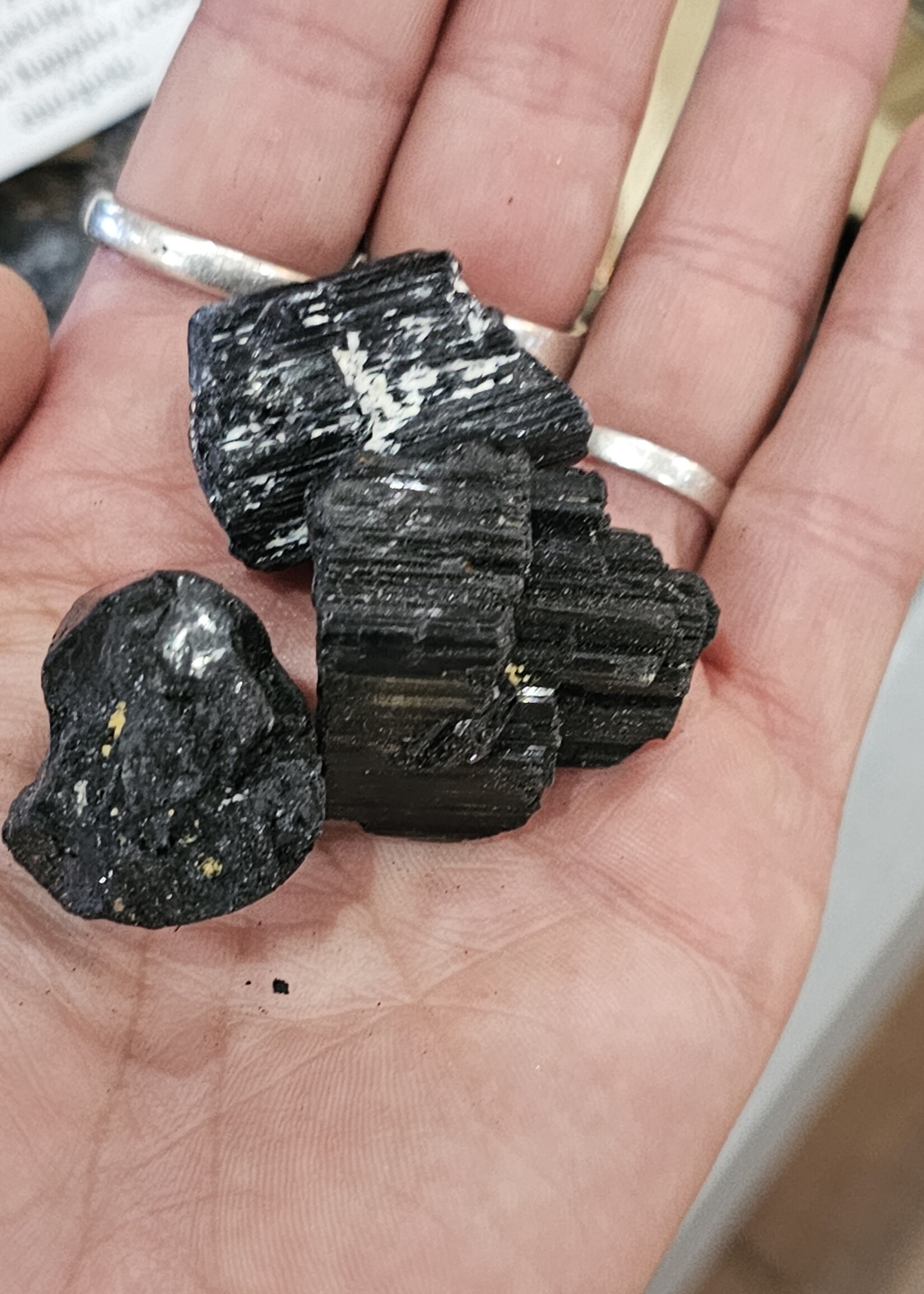 Black Tourmaline Rough H1.5" x W1" x D .5"