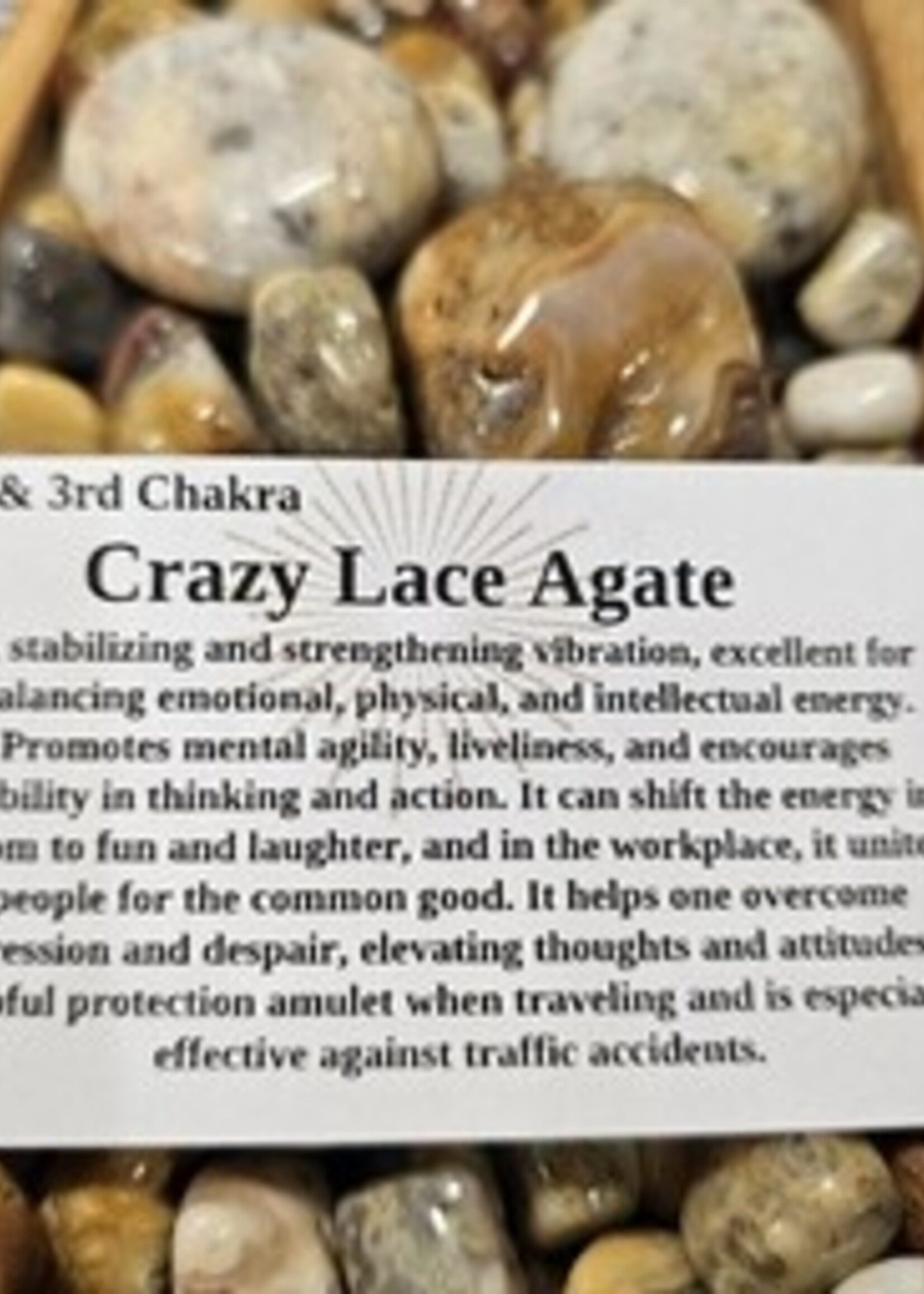 Crazy Lace Agate  Palm 1.5" x 2"