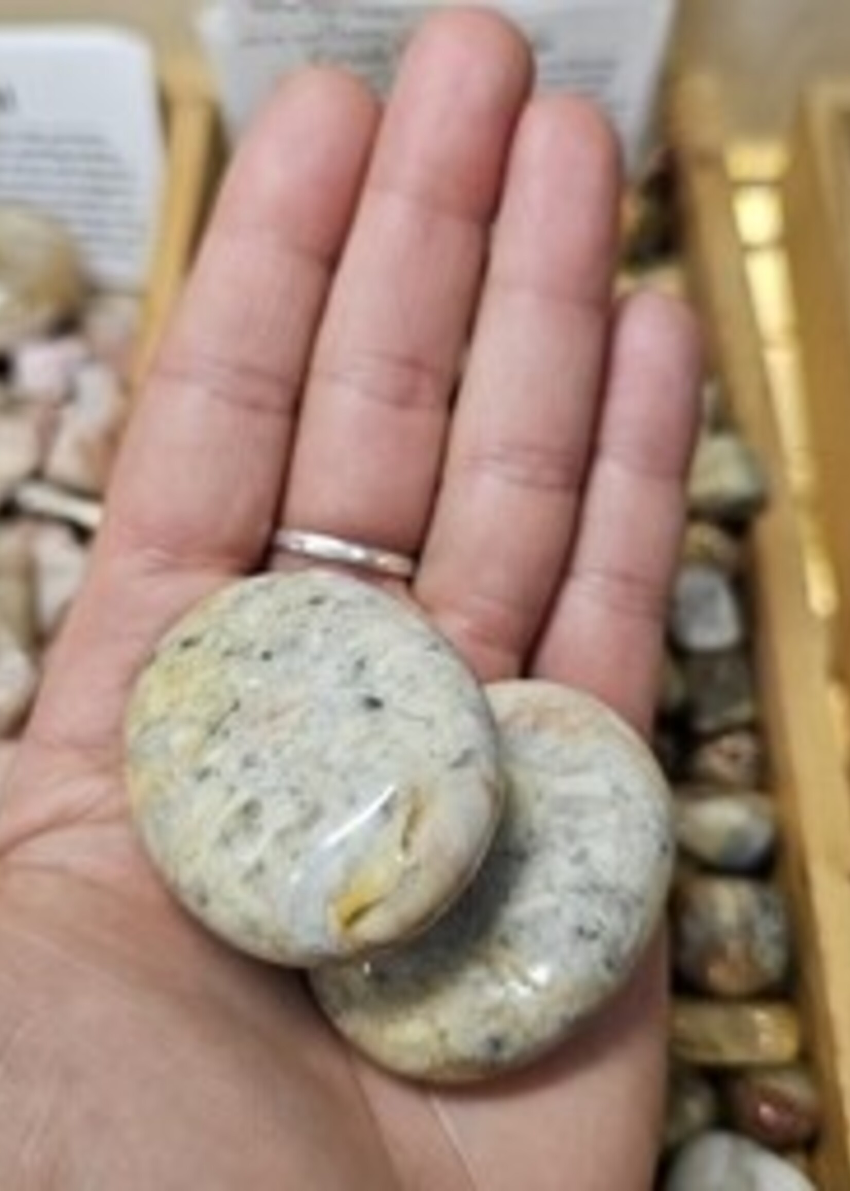 Crazy Lace Agate  Palm 1.5" x 2"