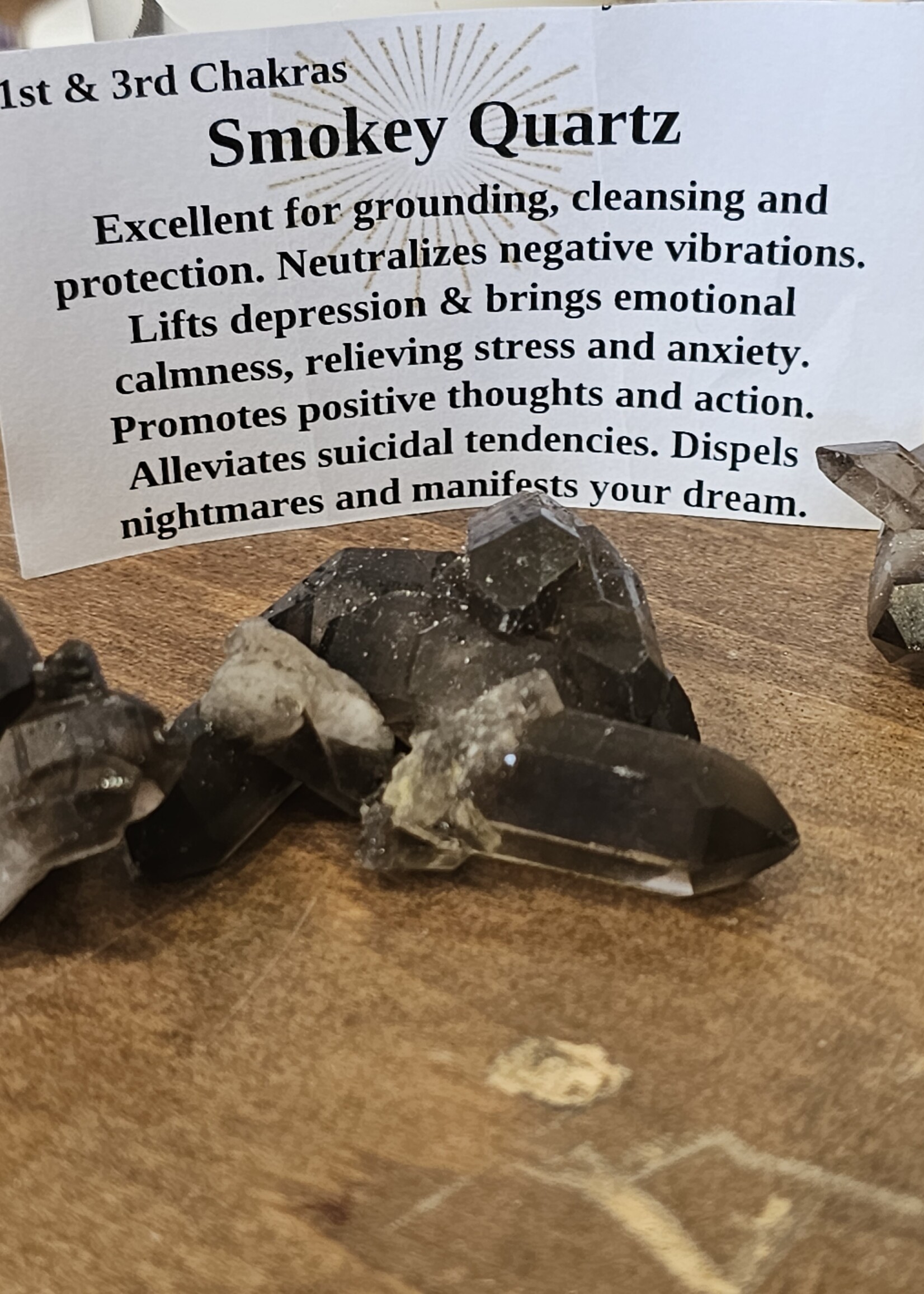 6 Piece Set: Smokey Quartz House Grid Tiny Clusters