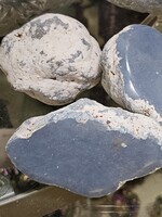 Angelite Half Polished Palm 3" x 2" x 2"