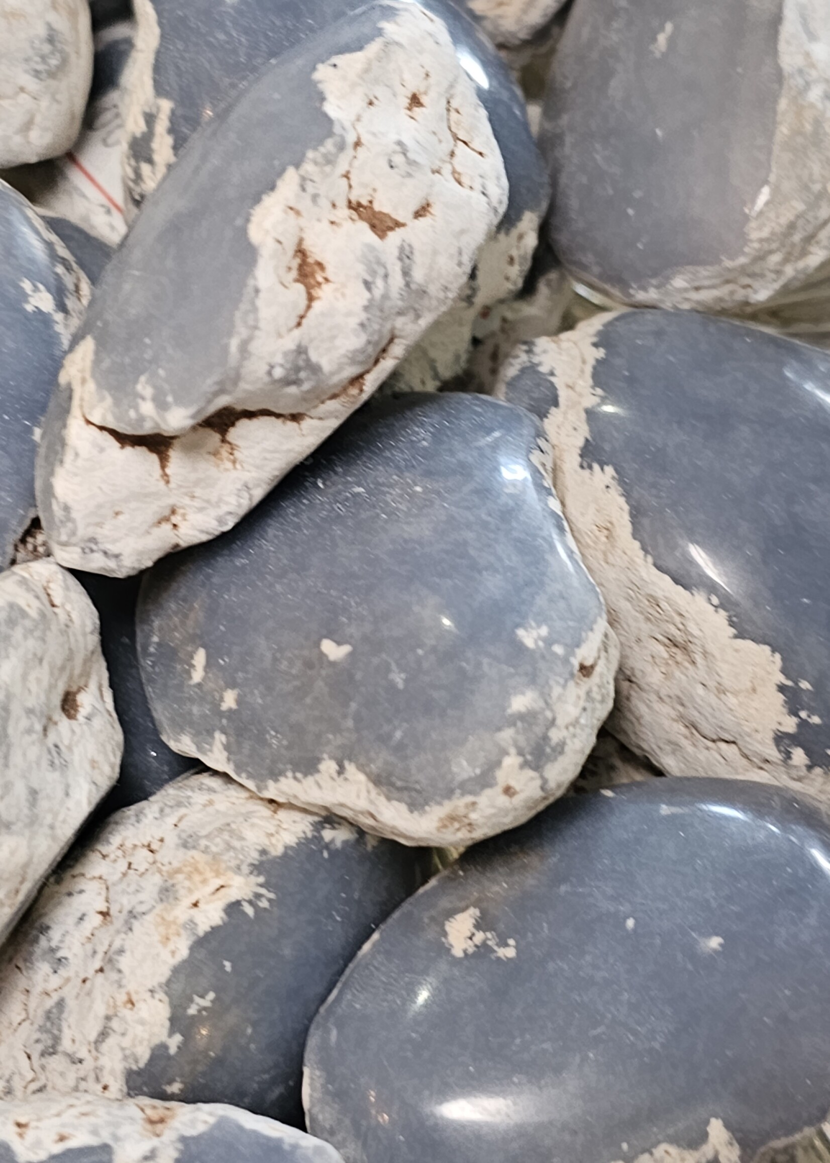 Angelite Half Polished Palm Stone 1.5-2"
