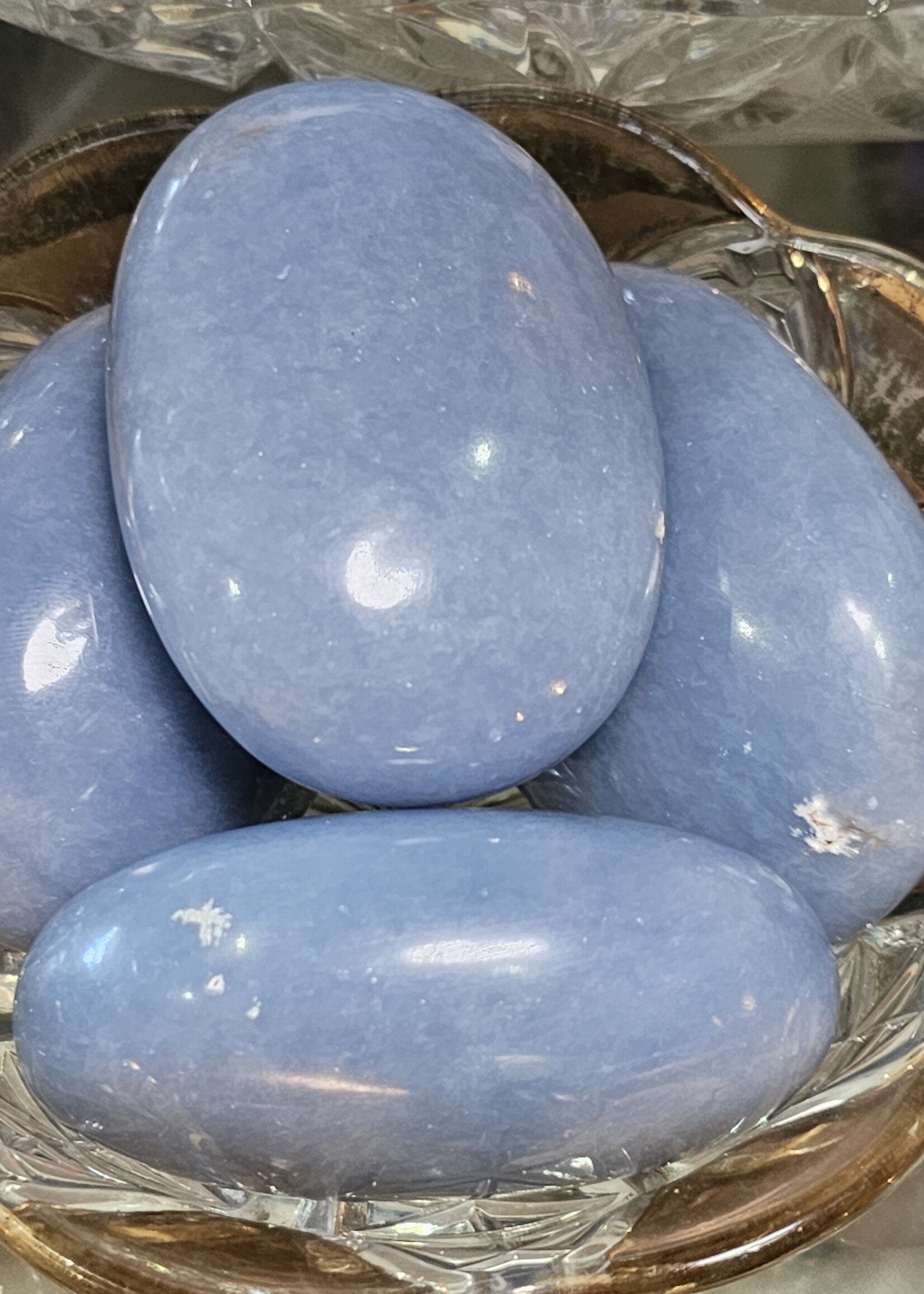 Angelite Palm Stone