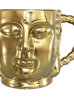 Buddha Mug Ceramic Gold- Hand wash/  Do Not Microwave