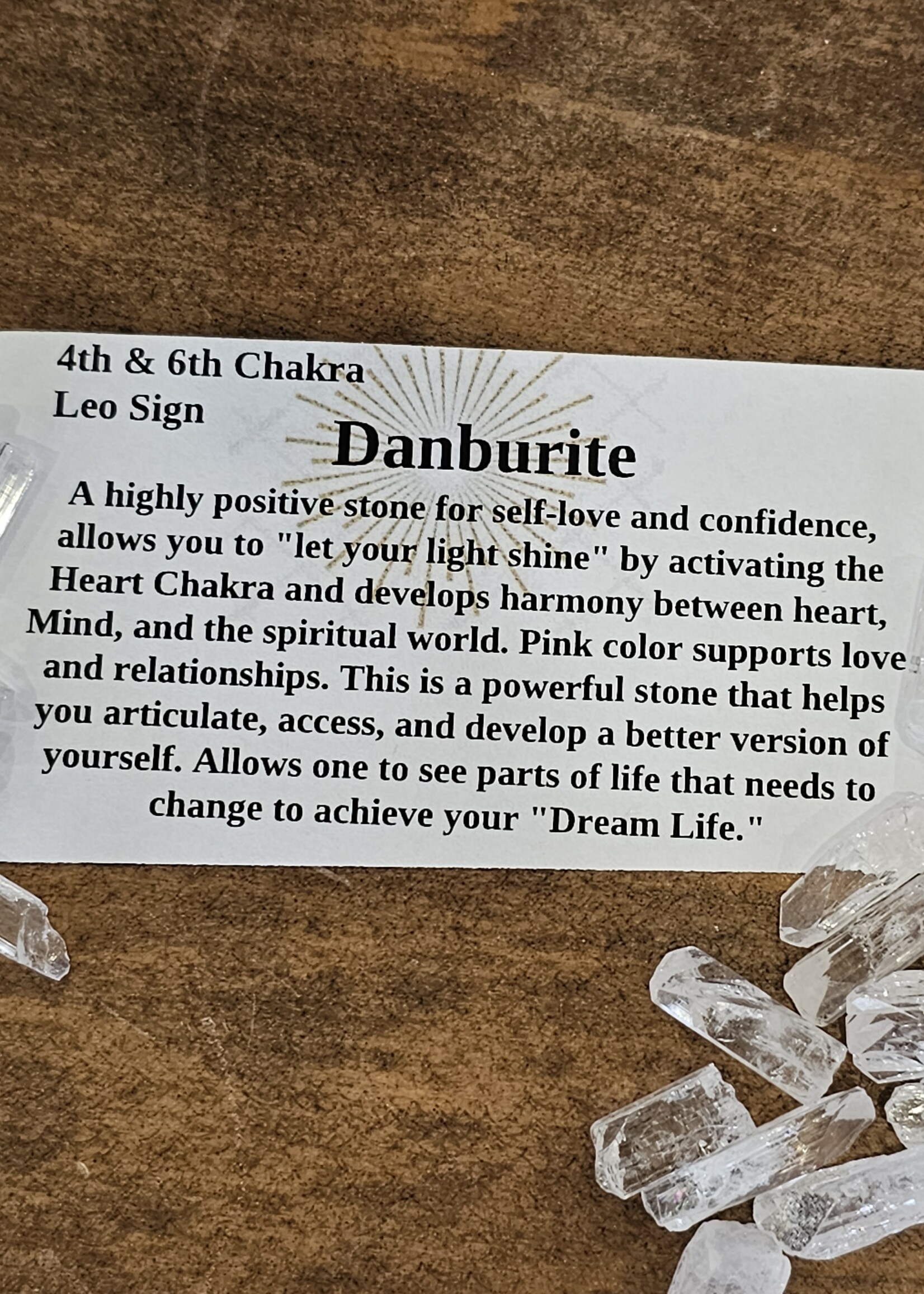 Danburite, Natural Small 0.75"