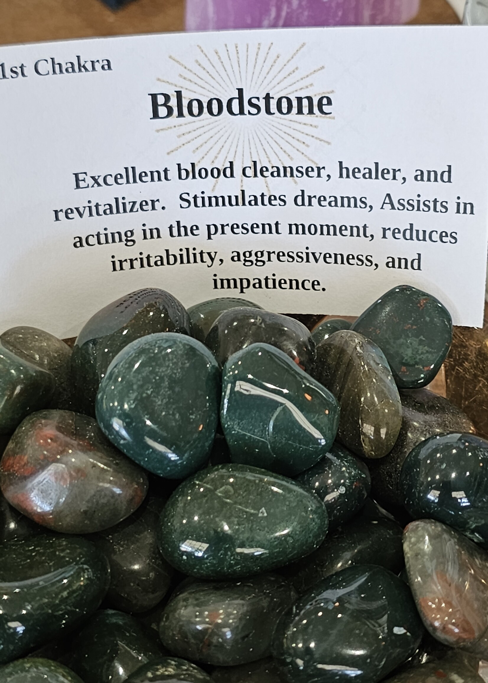 Bloodstone Tumbled, Medium