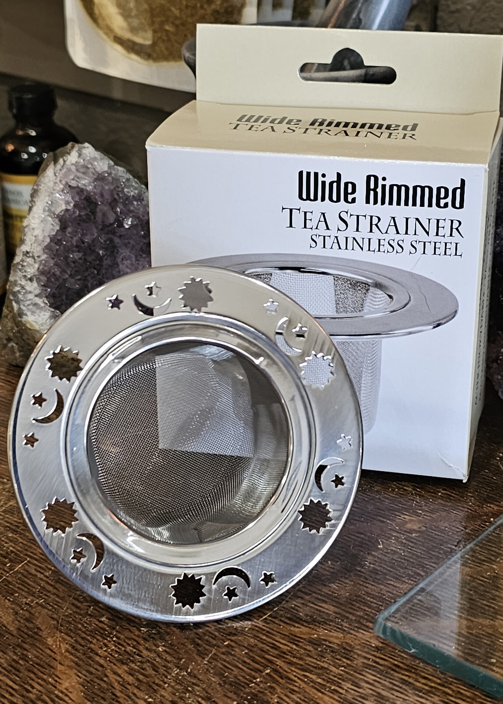 Tea Strainer -Wide Rimmed Stainless Steel