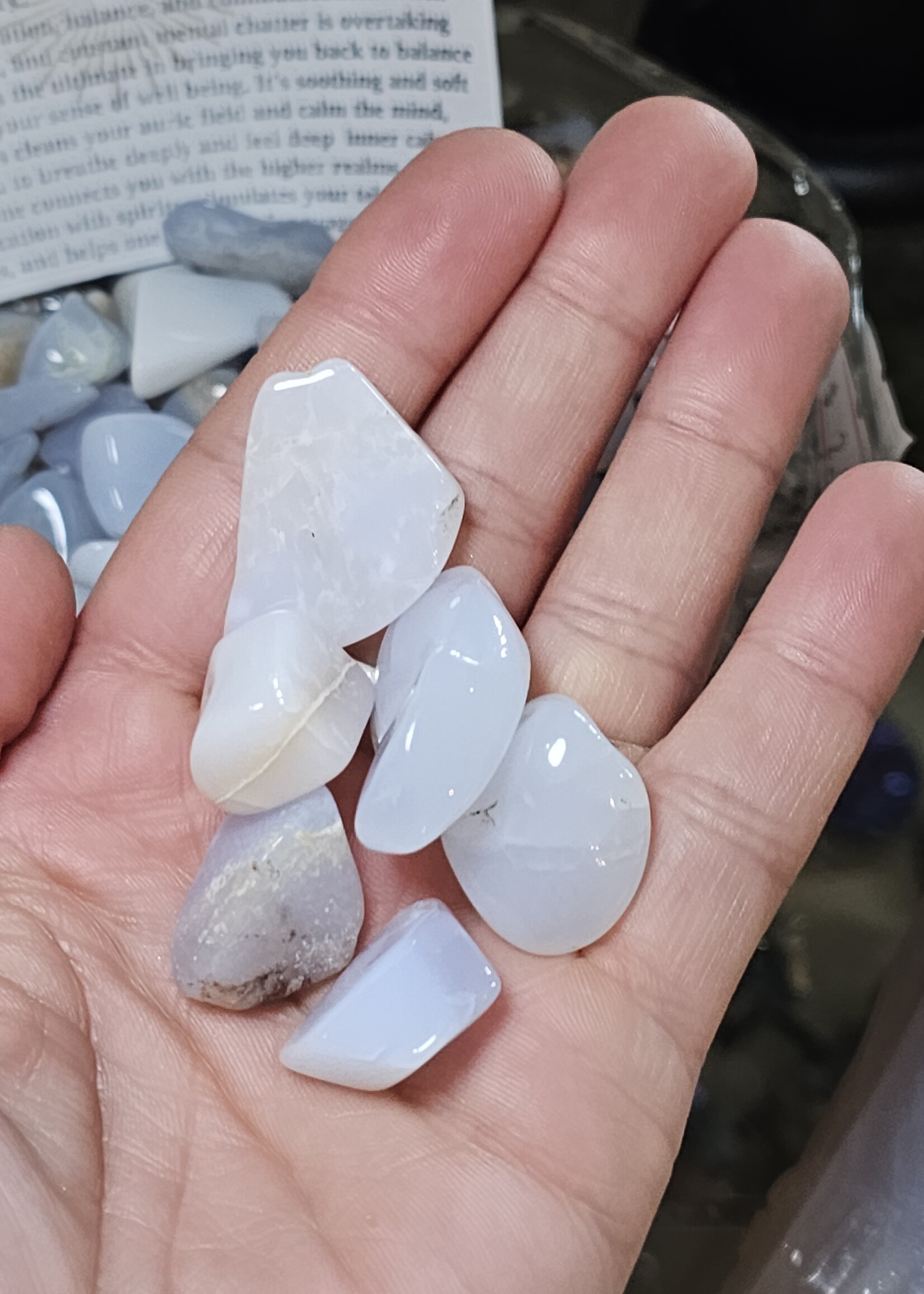 Blue Chalcedony Tumbled, Small