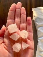Rose Quartz Platonic Solid Set