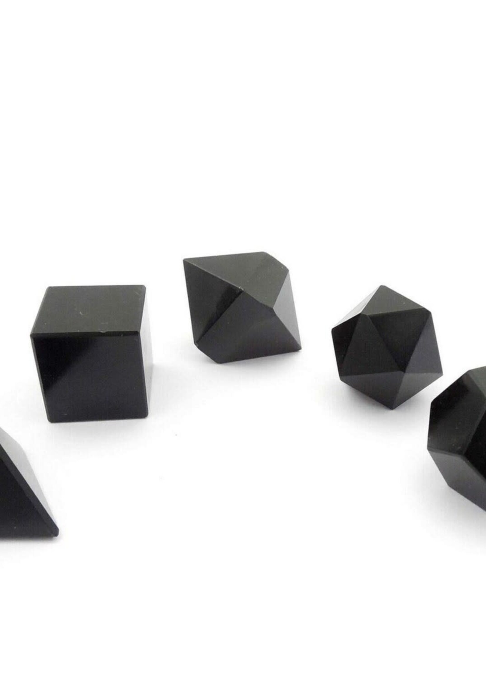 Shungite Platonic Solid Set