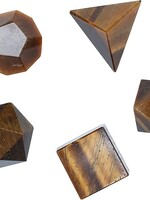 Tiger Eye Platonic Solid Set