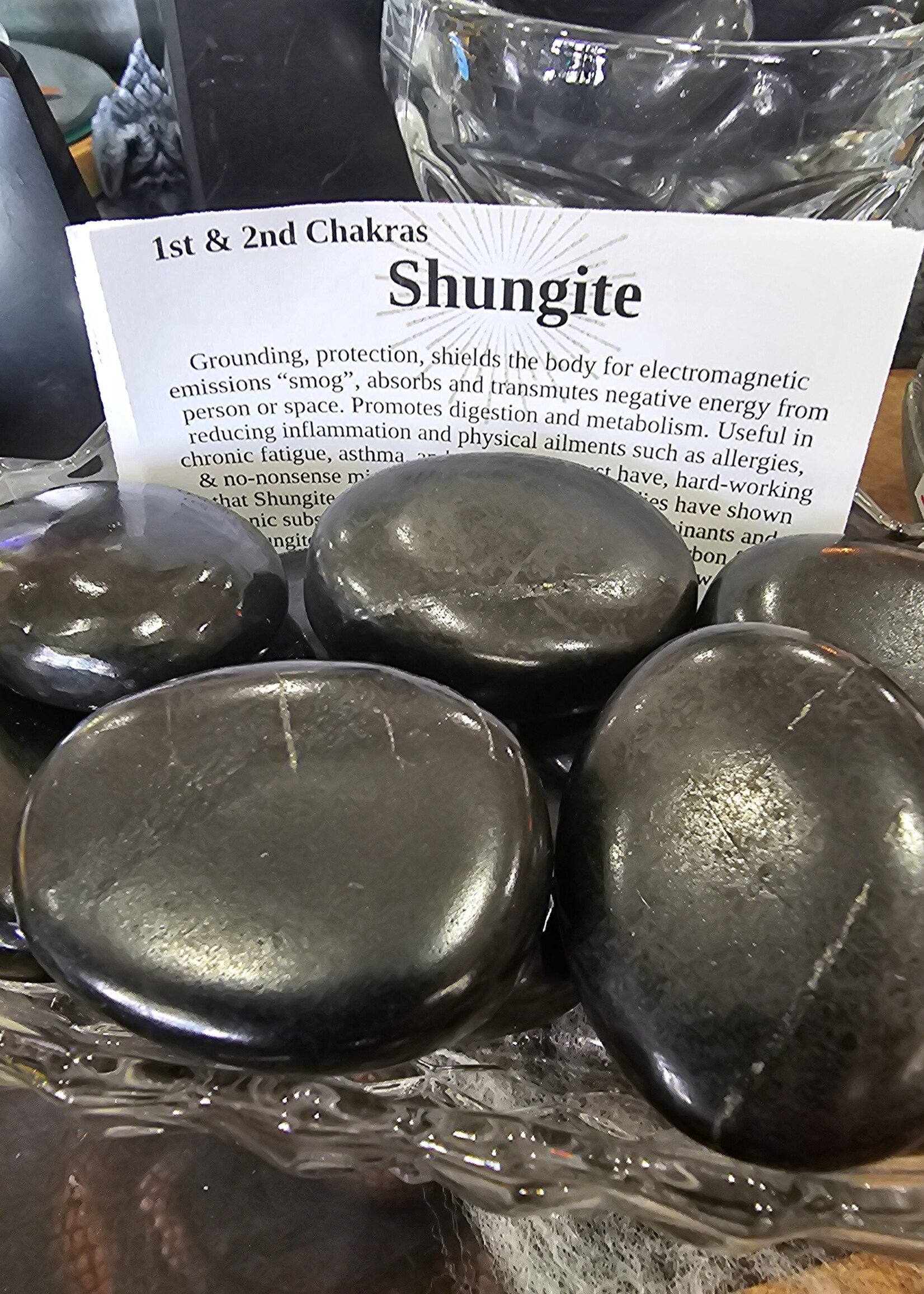 Shungite Palm 2x1.5x0.5 inch