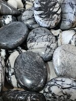 Zebra Jasper Palm Stone, Medium, 2x1.5x0.5 inch