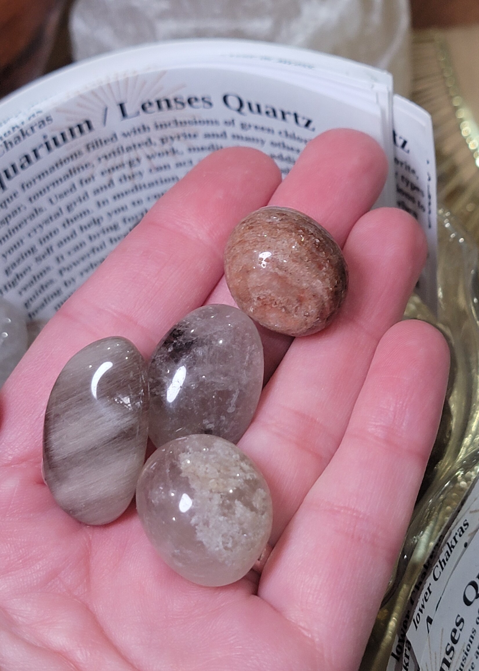 Lodolite / Garden Quartz Tumbled, Medium