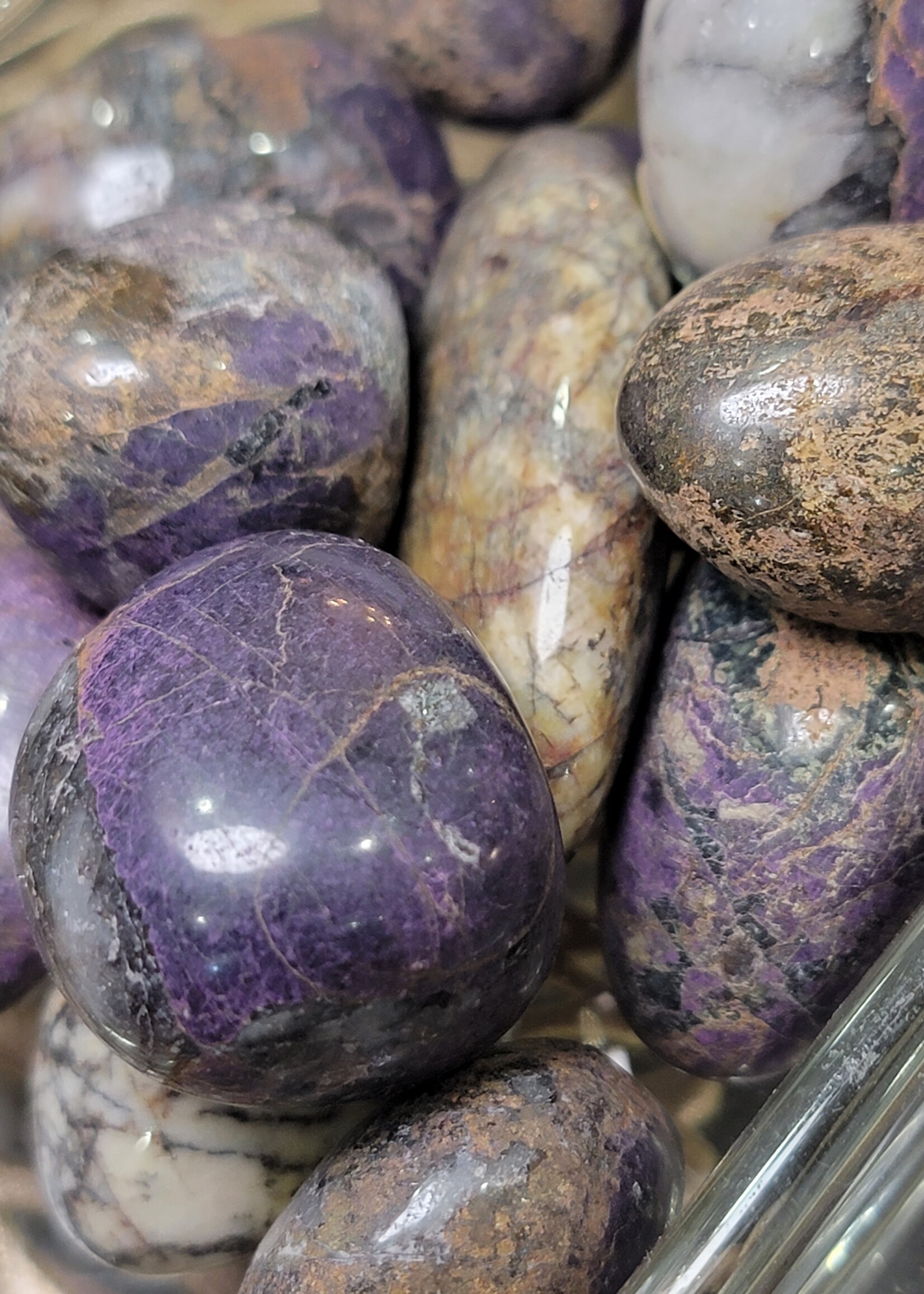 Purpurite  Heterosite Tumbled