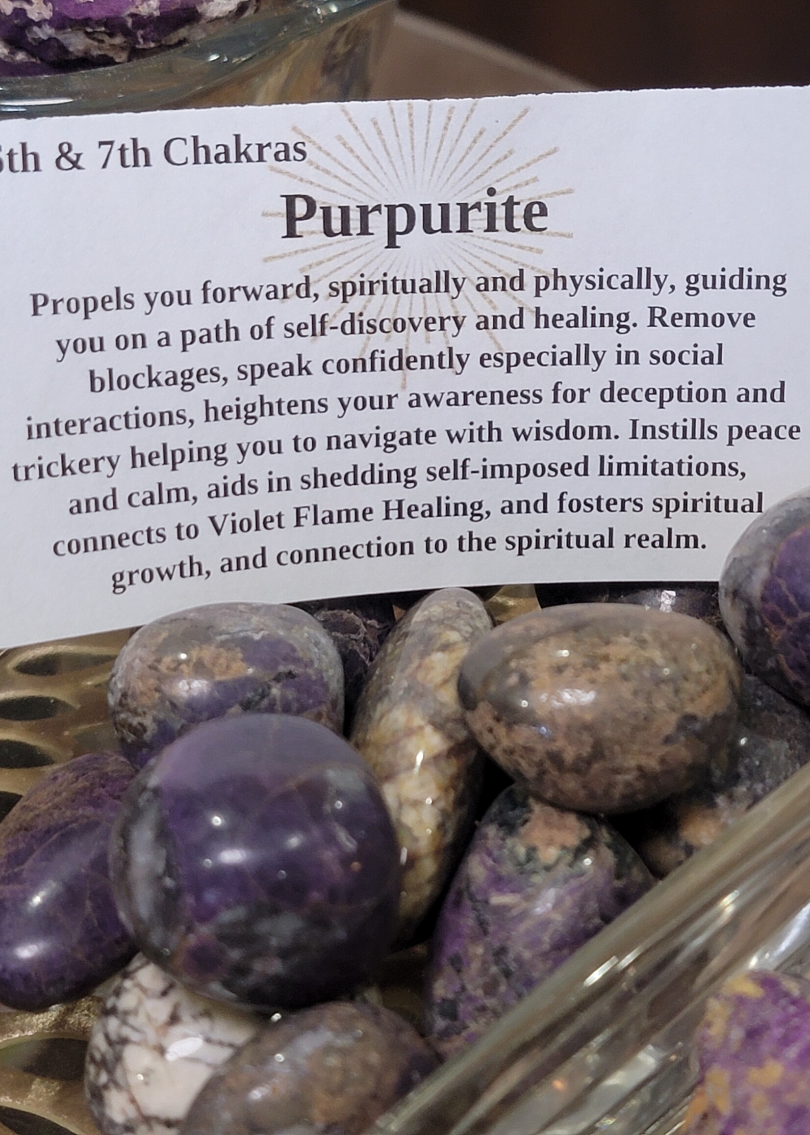 Purpurite  Heterosite Tumbled