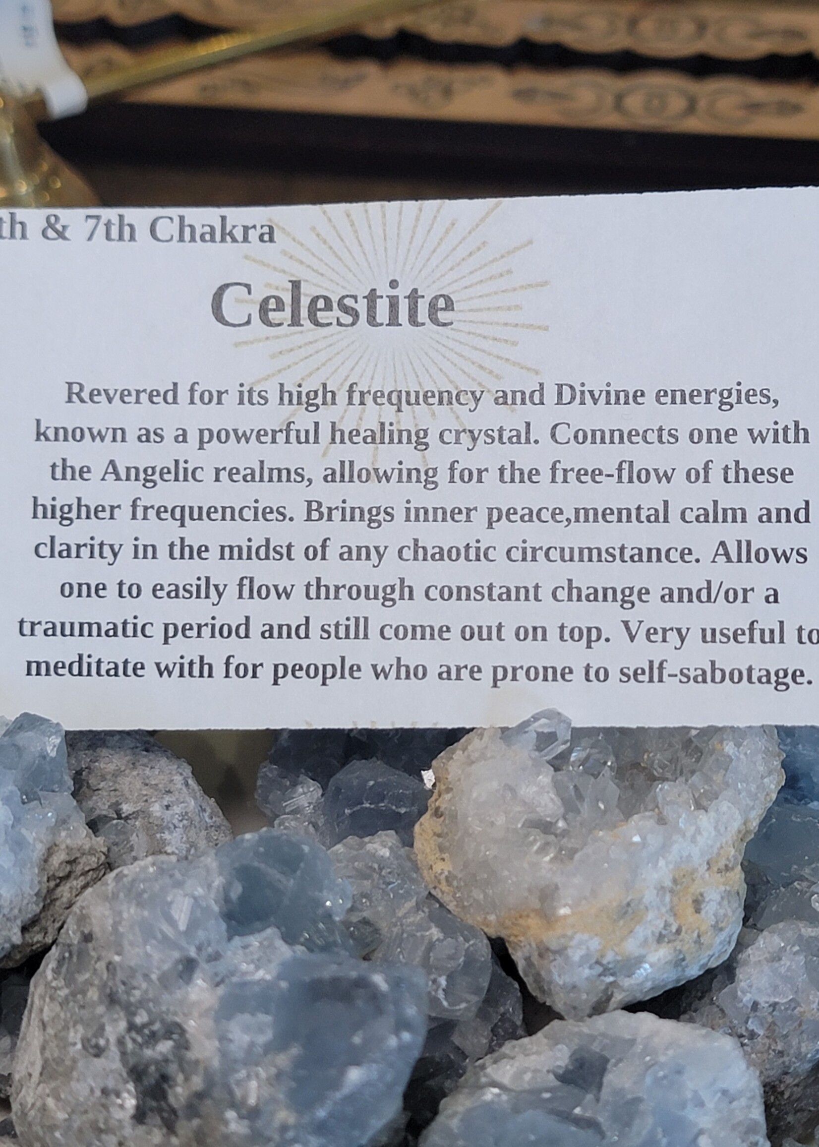 Celestite, Natural Rough 1-2 inch