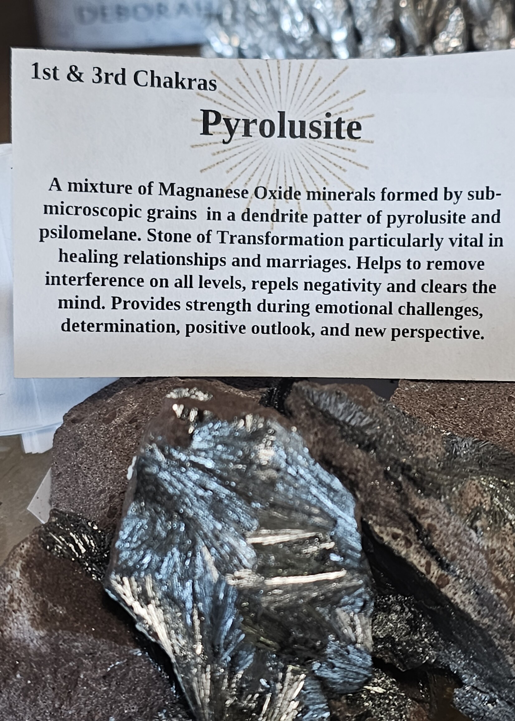 Pyrolucite Natural Rough 2.5x2x1 inch