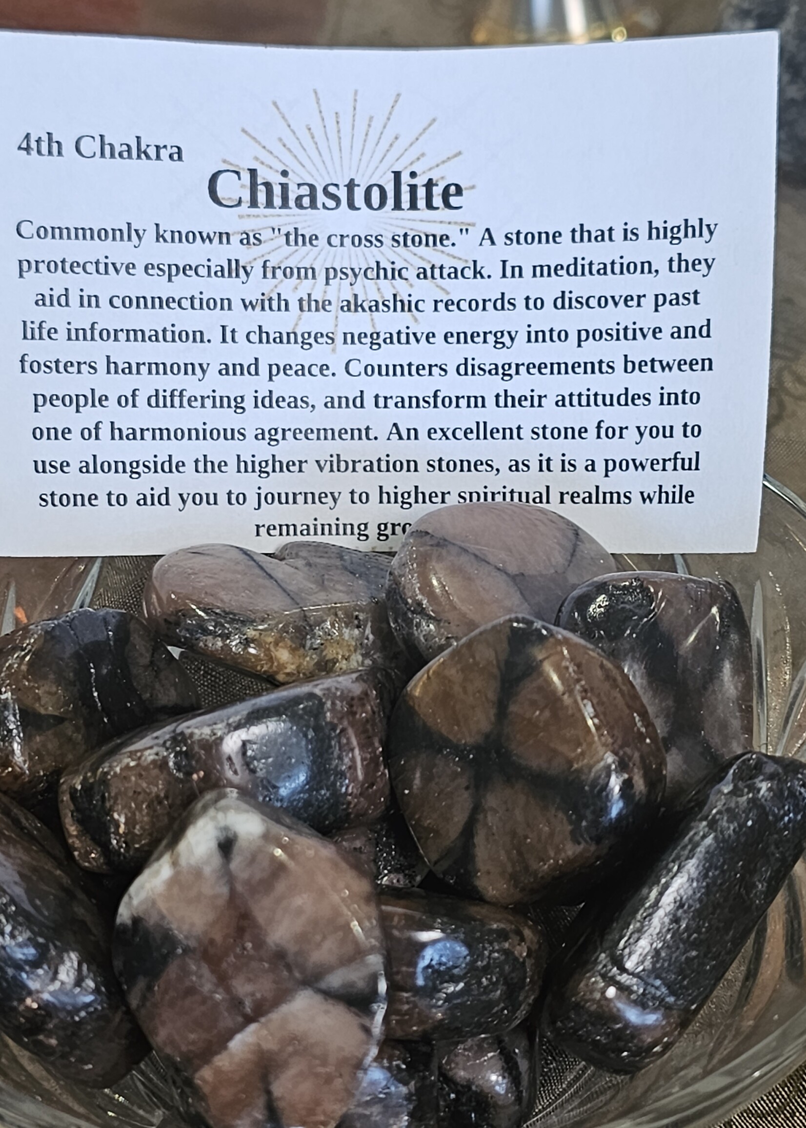 Chiastolite Tumbled