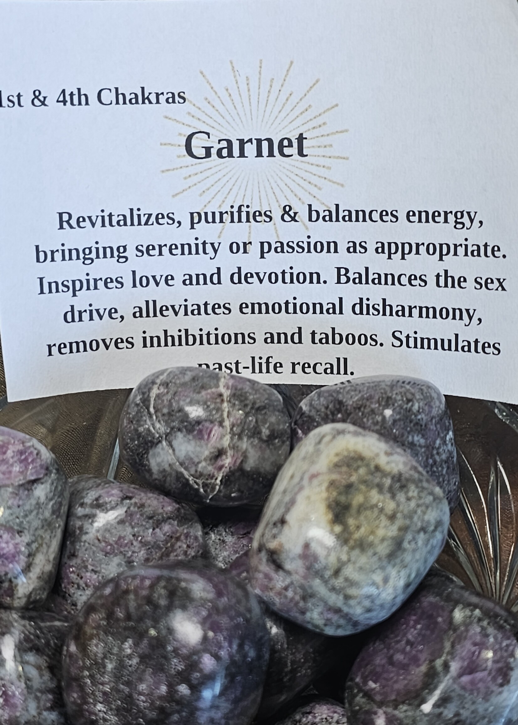 Astrophyllite and Garnet Tumbled