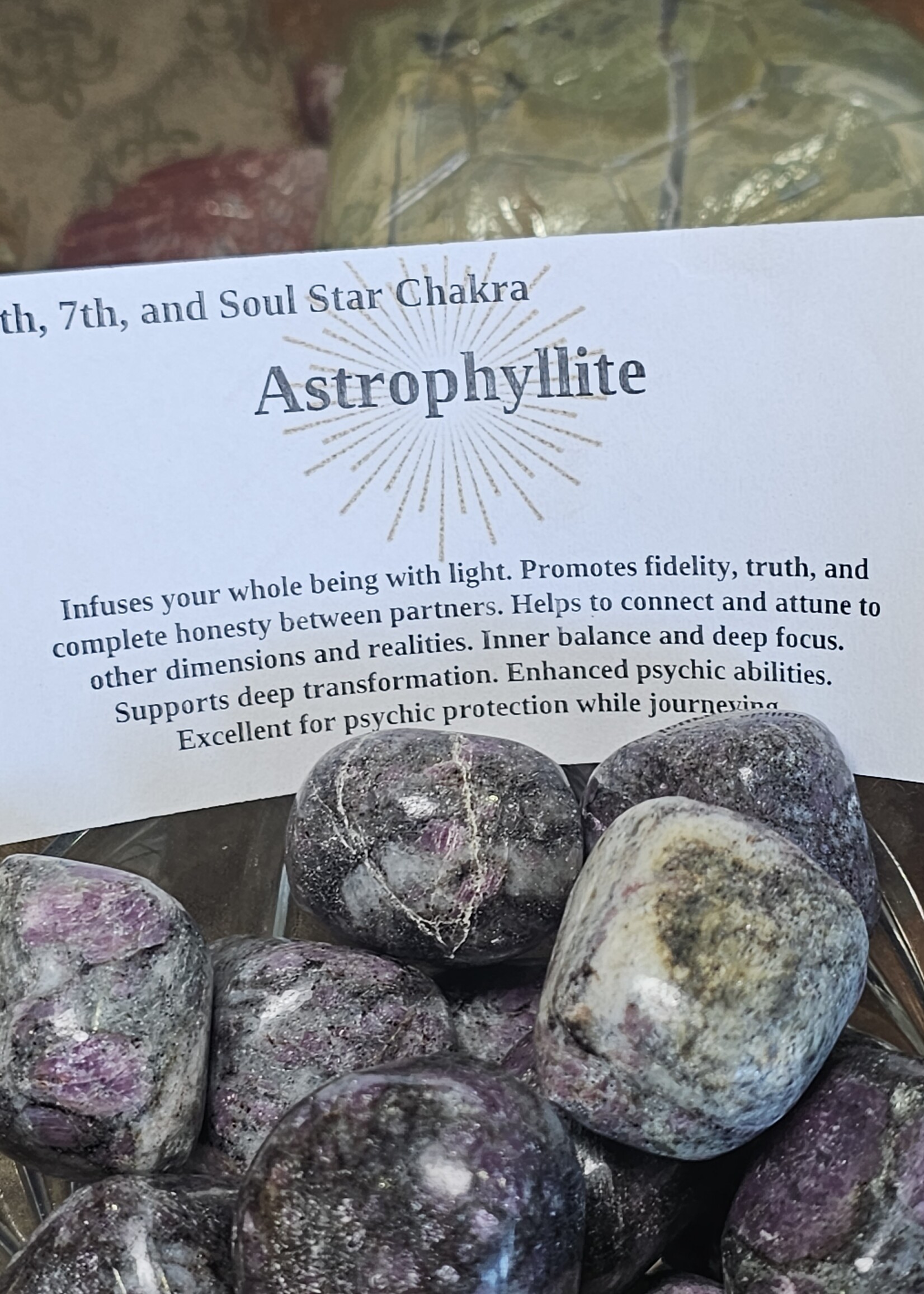 Astrophyllite and Garnet Tumbled