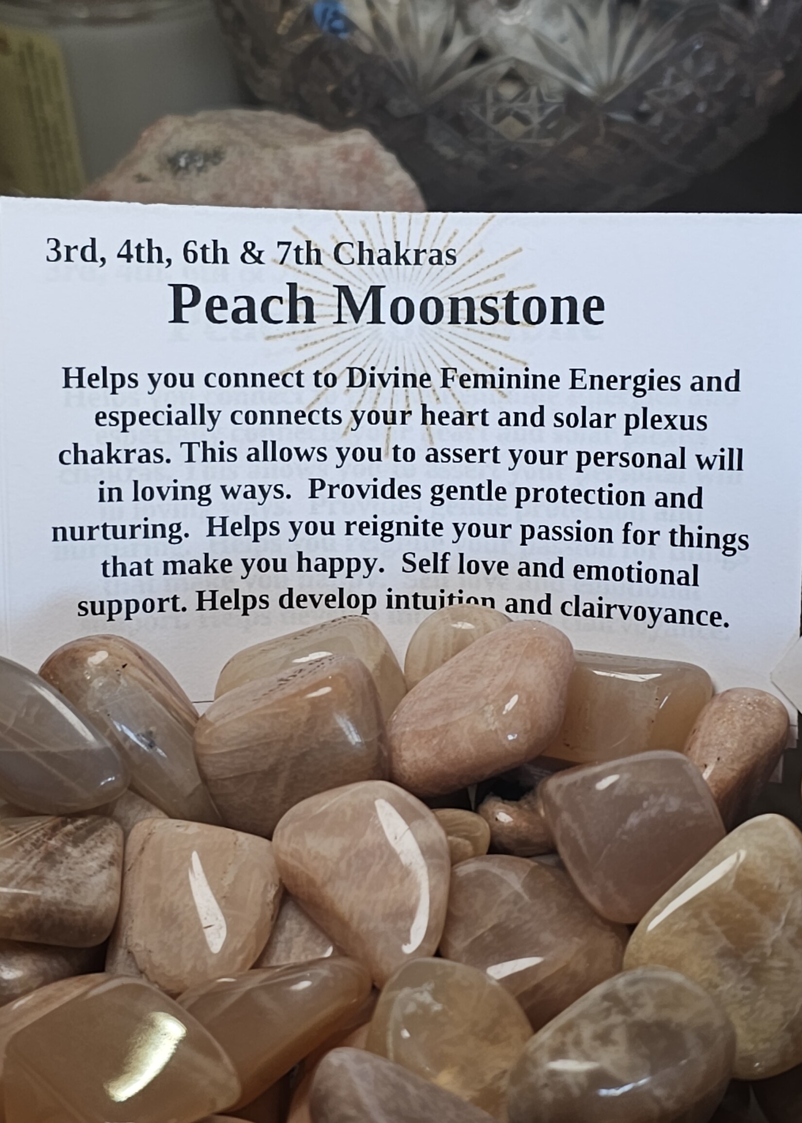 Peach Moonstone Tumbled