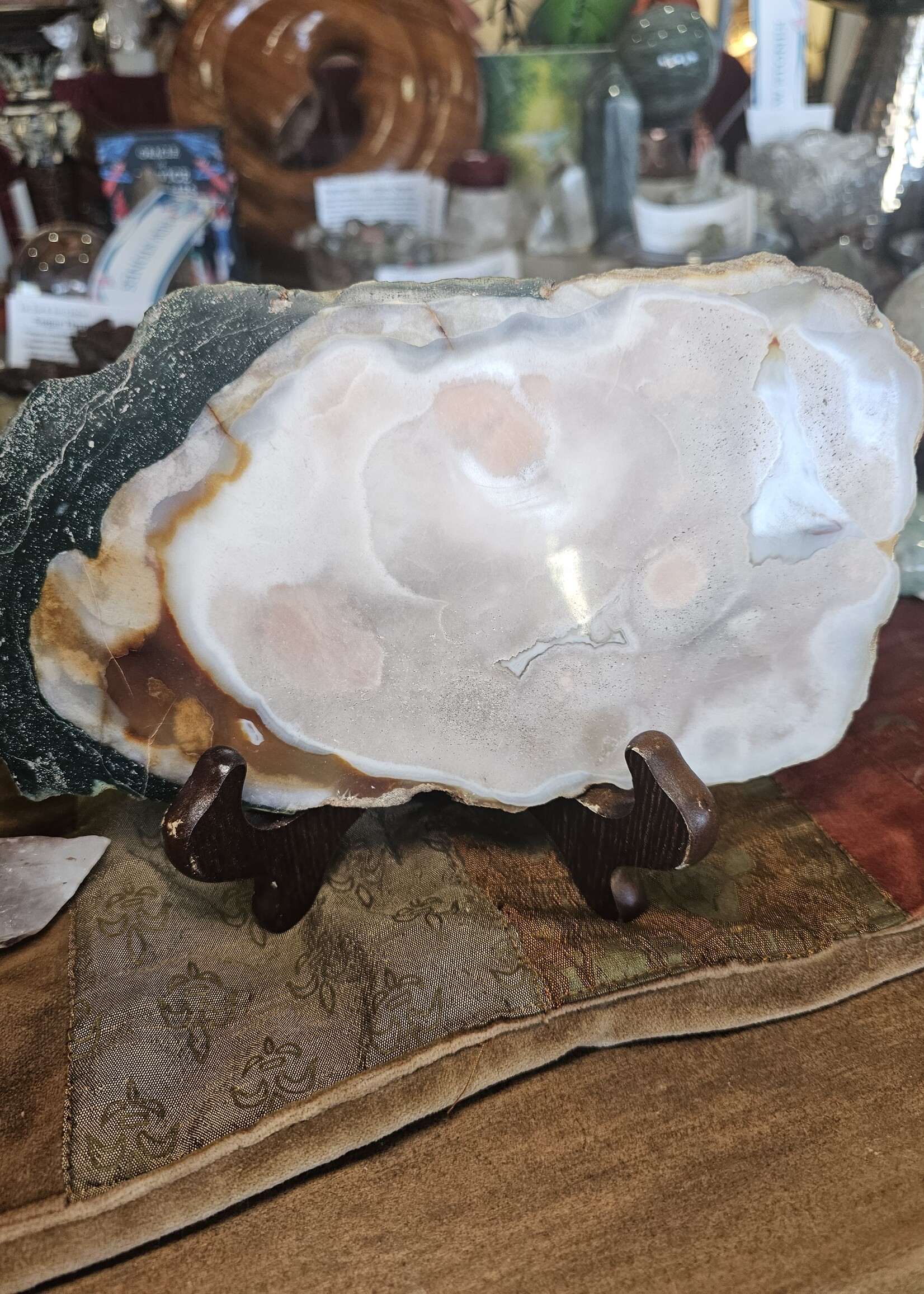 Flower Agate Slab 8x5x.25 inch