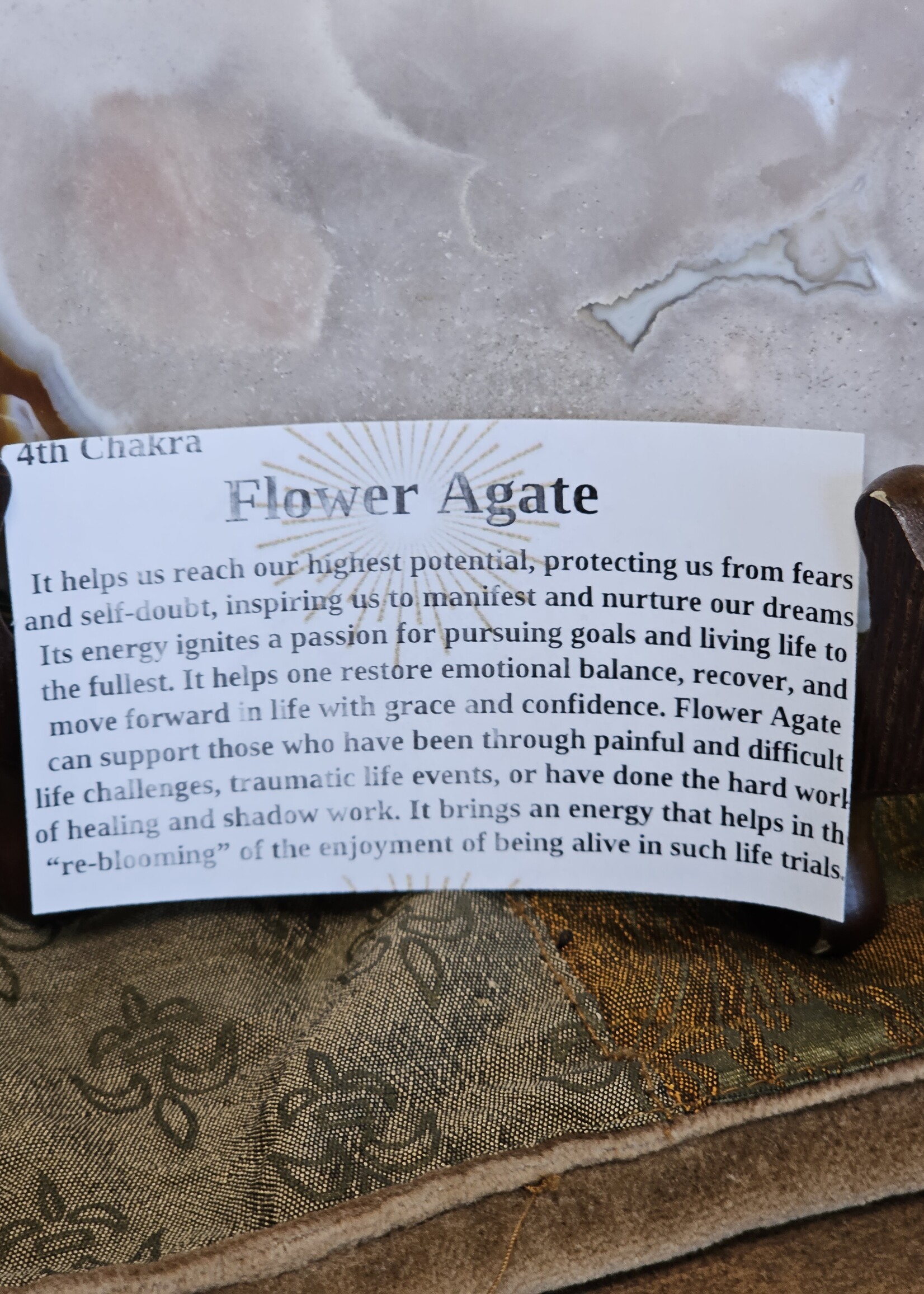 Flower Agate Slab 8x5x.25 inch