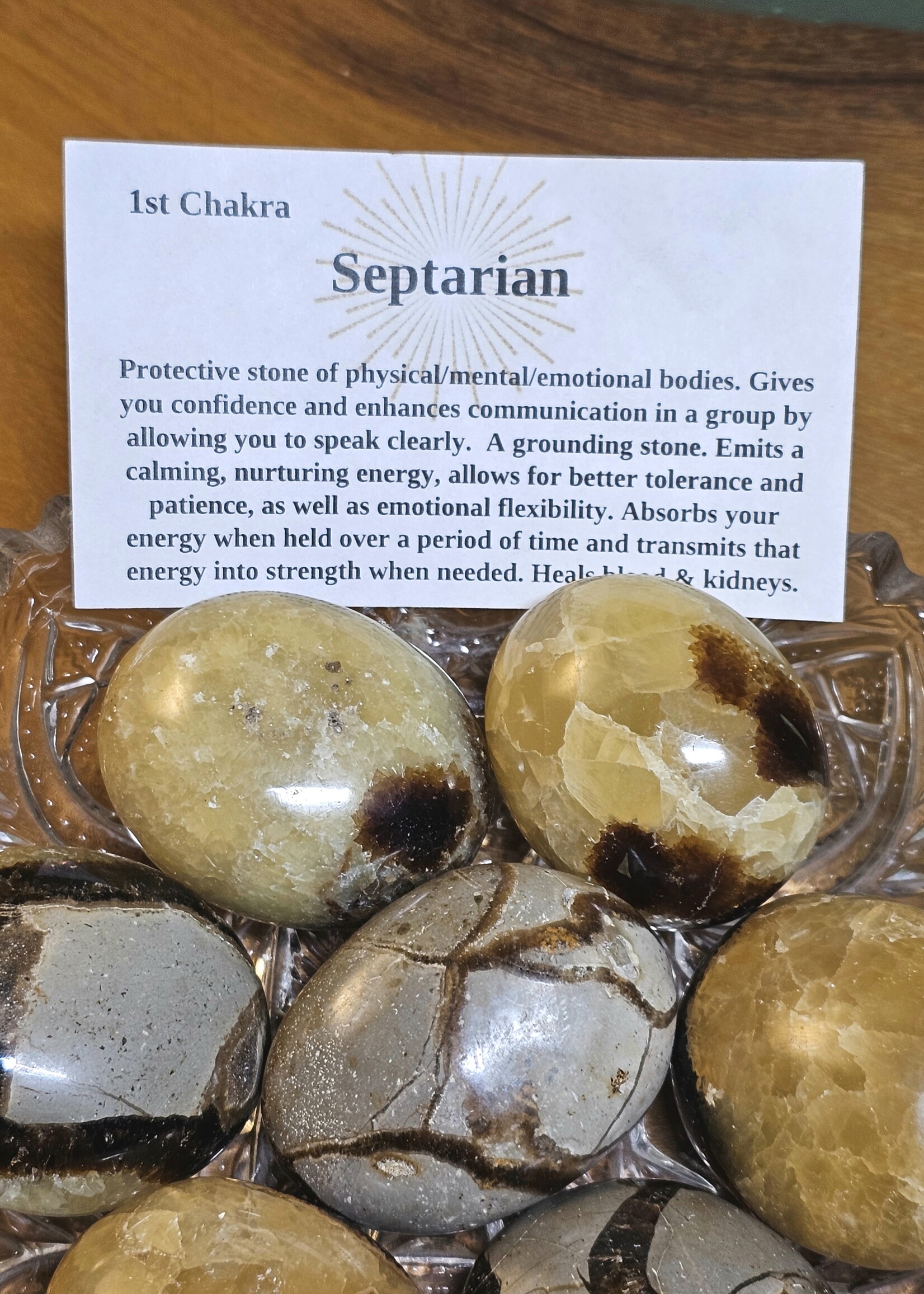 Septarian, Palm Stone A Grade,  2 x 1.5x1"