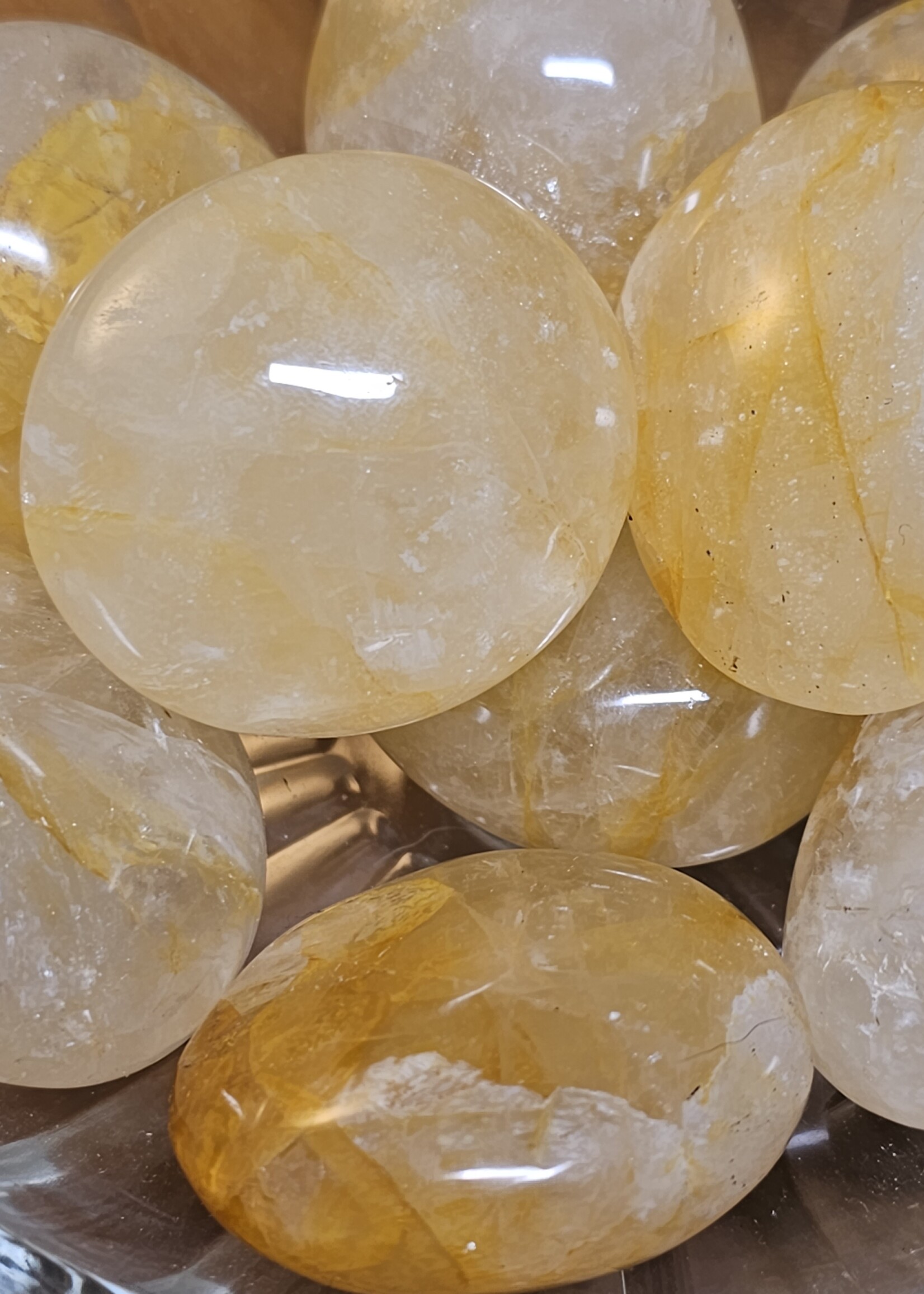 Golden Healer Quartz, A Grade, Palm Med 2x2 inch