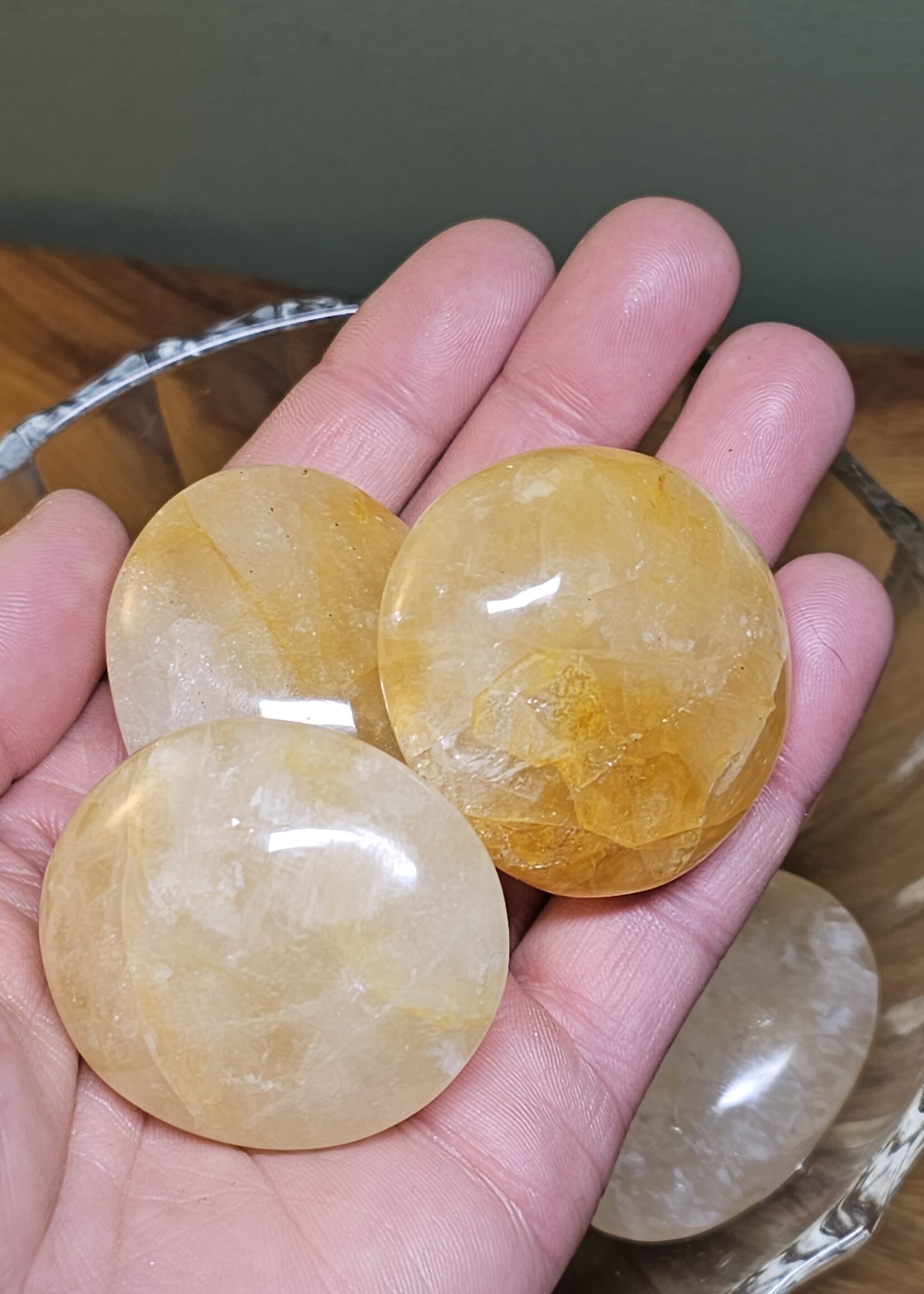 Golden Healer Quartz, A Grade, Palm Med 2x2 inch