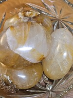 Golden Healer Quartz Palm Large 3x2x1 inc