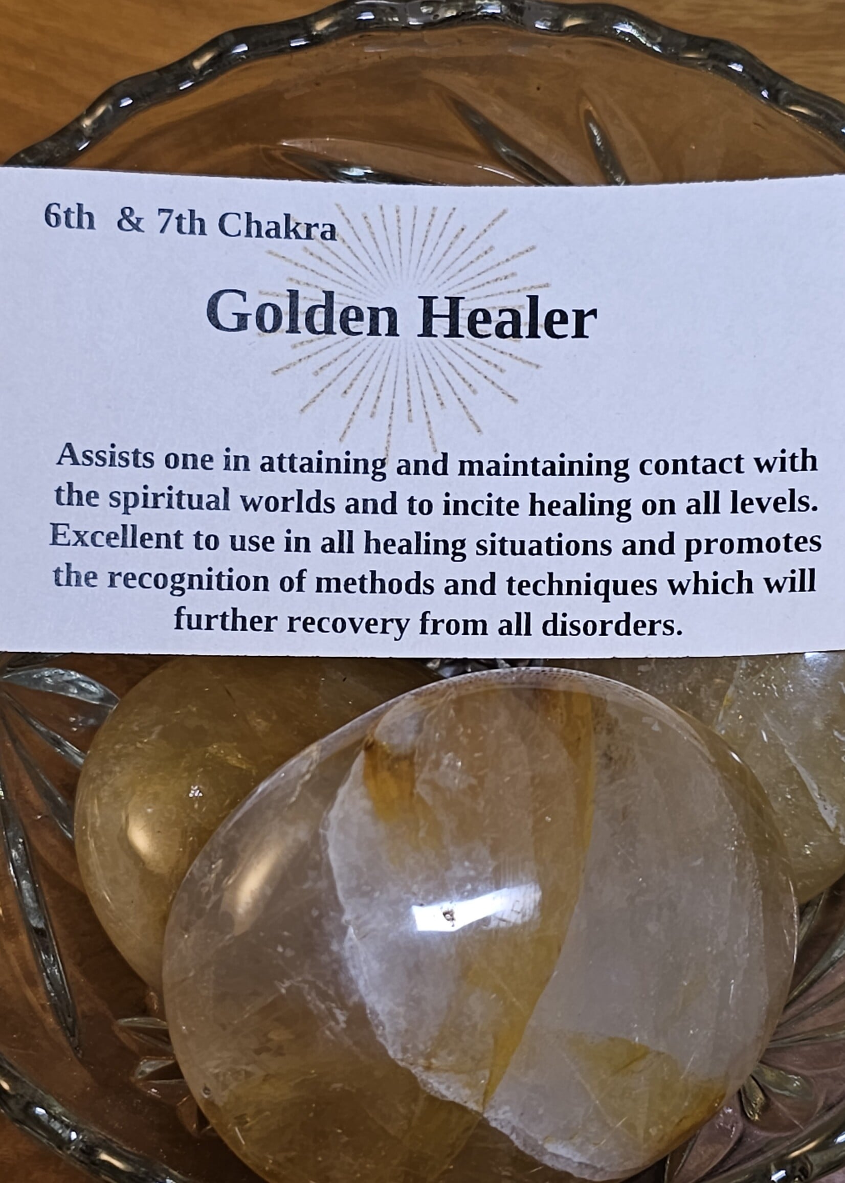 Golden Healer Quartz Palm Large 3x2x1 inc
