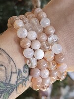 Manifesting Magnifier: Sunstone, Moonstone, Phantom Quartz 8mm Bracelet