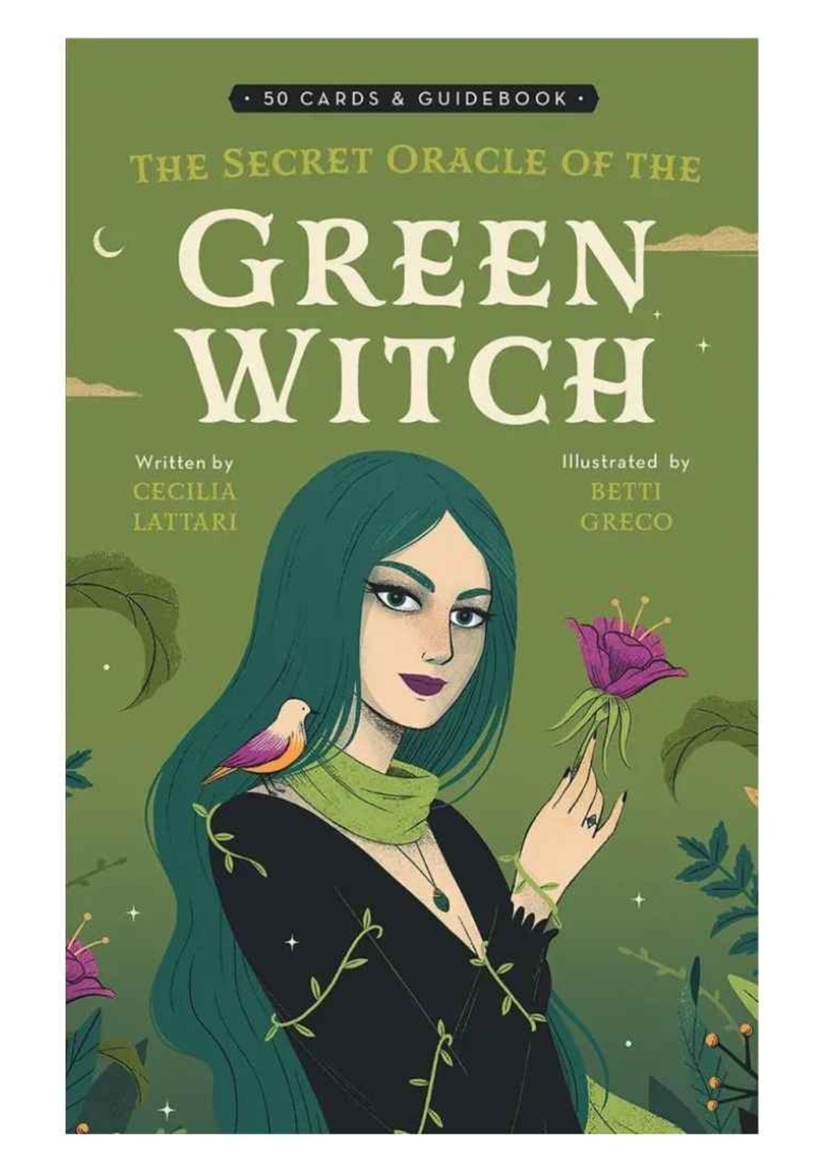 The Secret Oracle of the Green Witch 50-Card Deck & Book