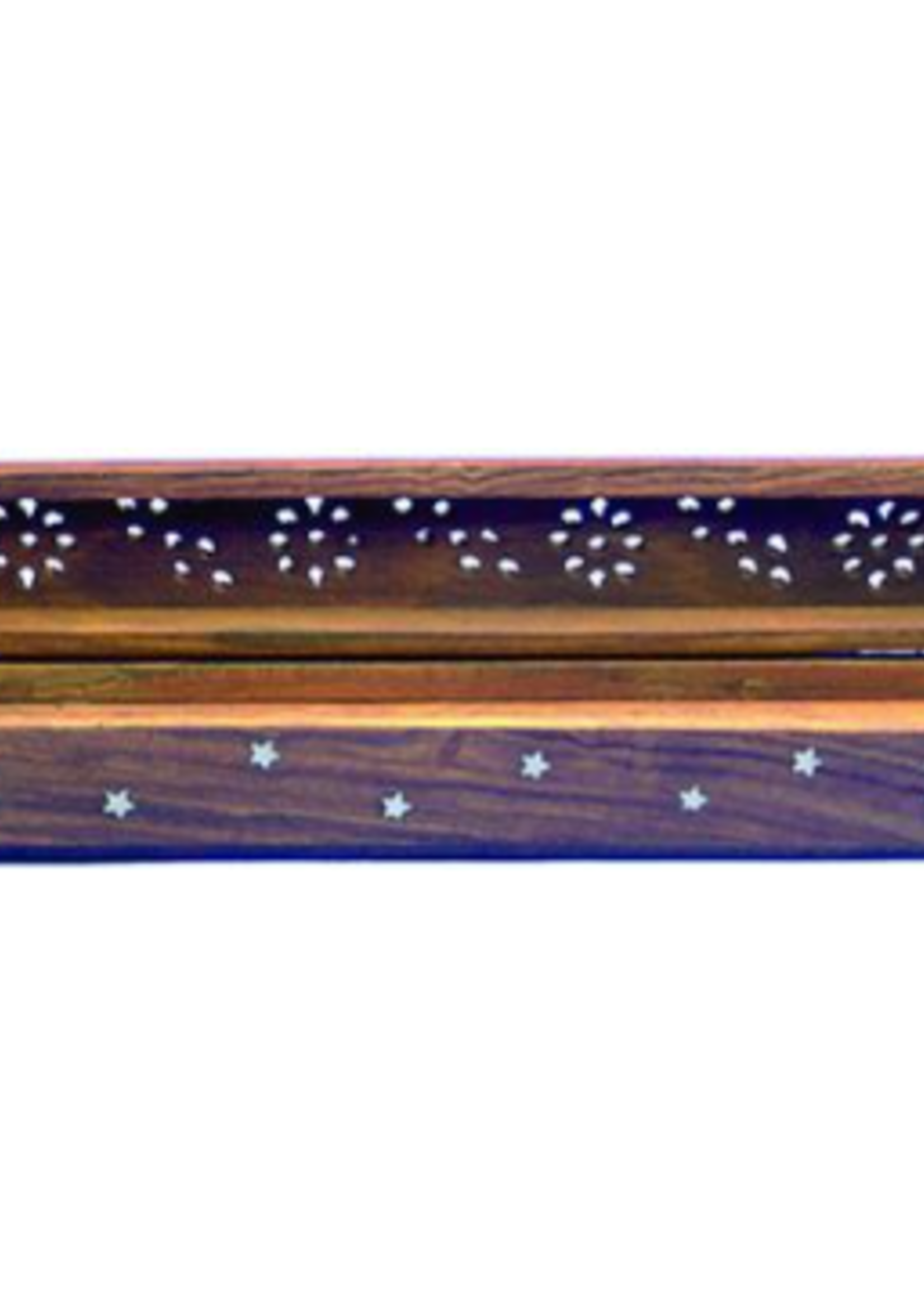 Moon & Star Incinse Burner Box w/Brass Edge (Stick /Cone) 12"