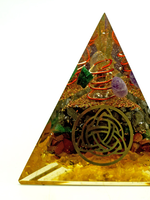 Orgonite Pyramid Triquetra (Cycles of Life)