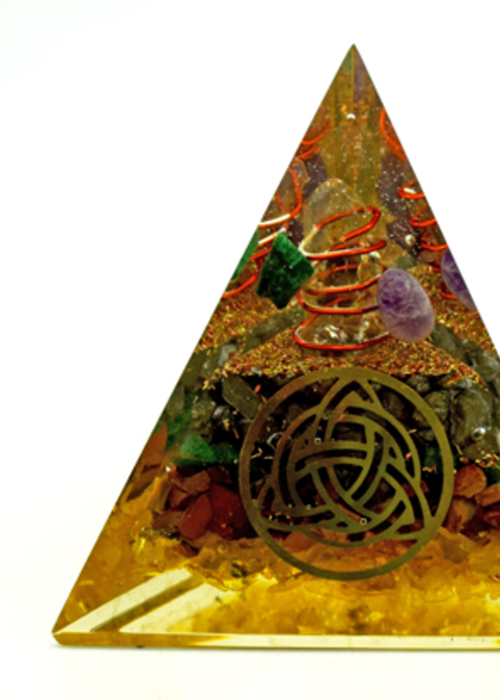 Orgonite Pyramid Triquetra (Cycles of Life)