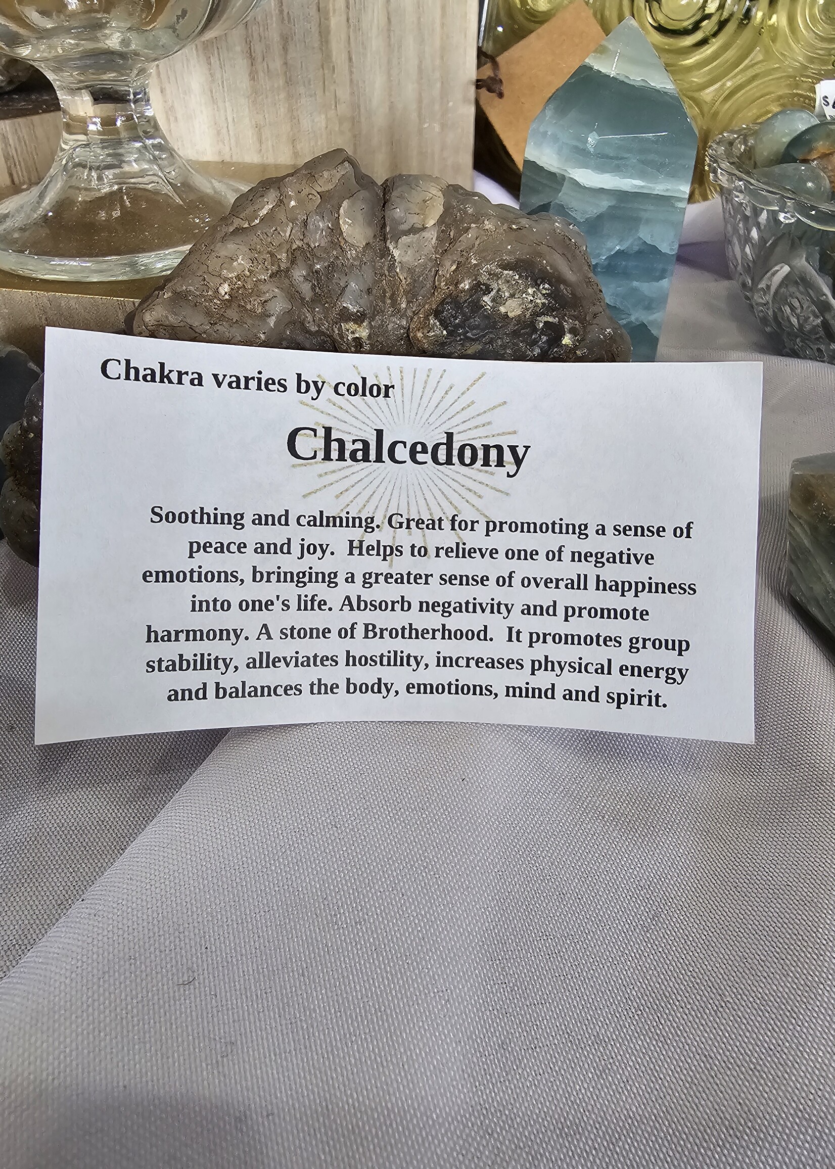 Chalcedony Natural Formation LG 4x3x1.5"