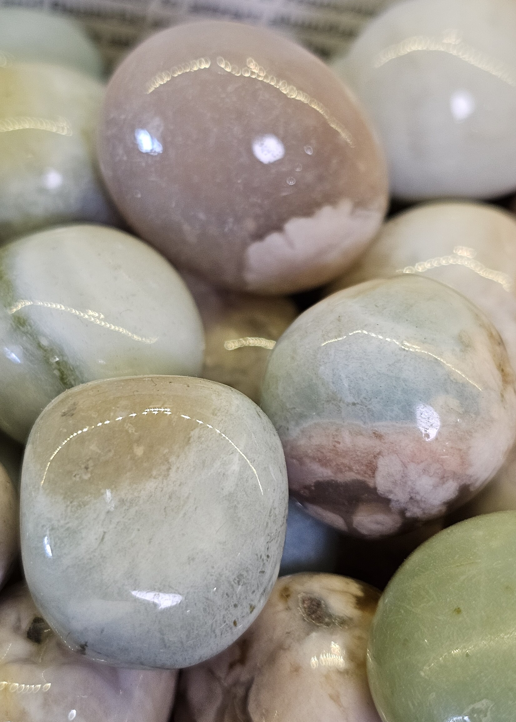 Sakura Agate Chlorine Included Tumbled, Medium, Madagascar