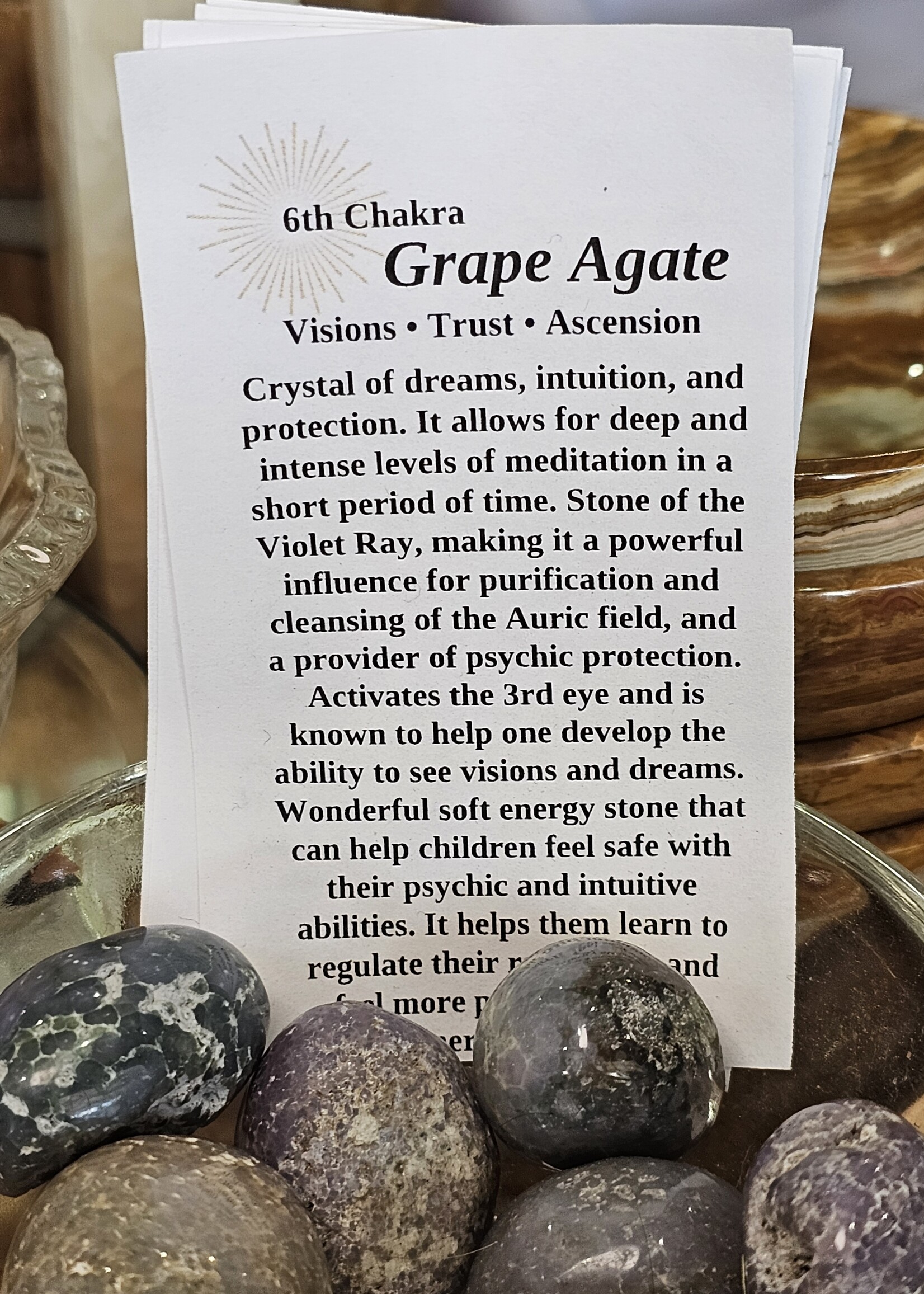 Grape Agate Tumbled, Medium