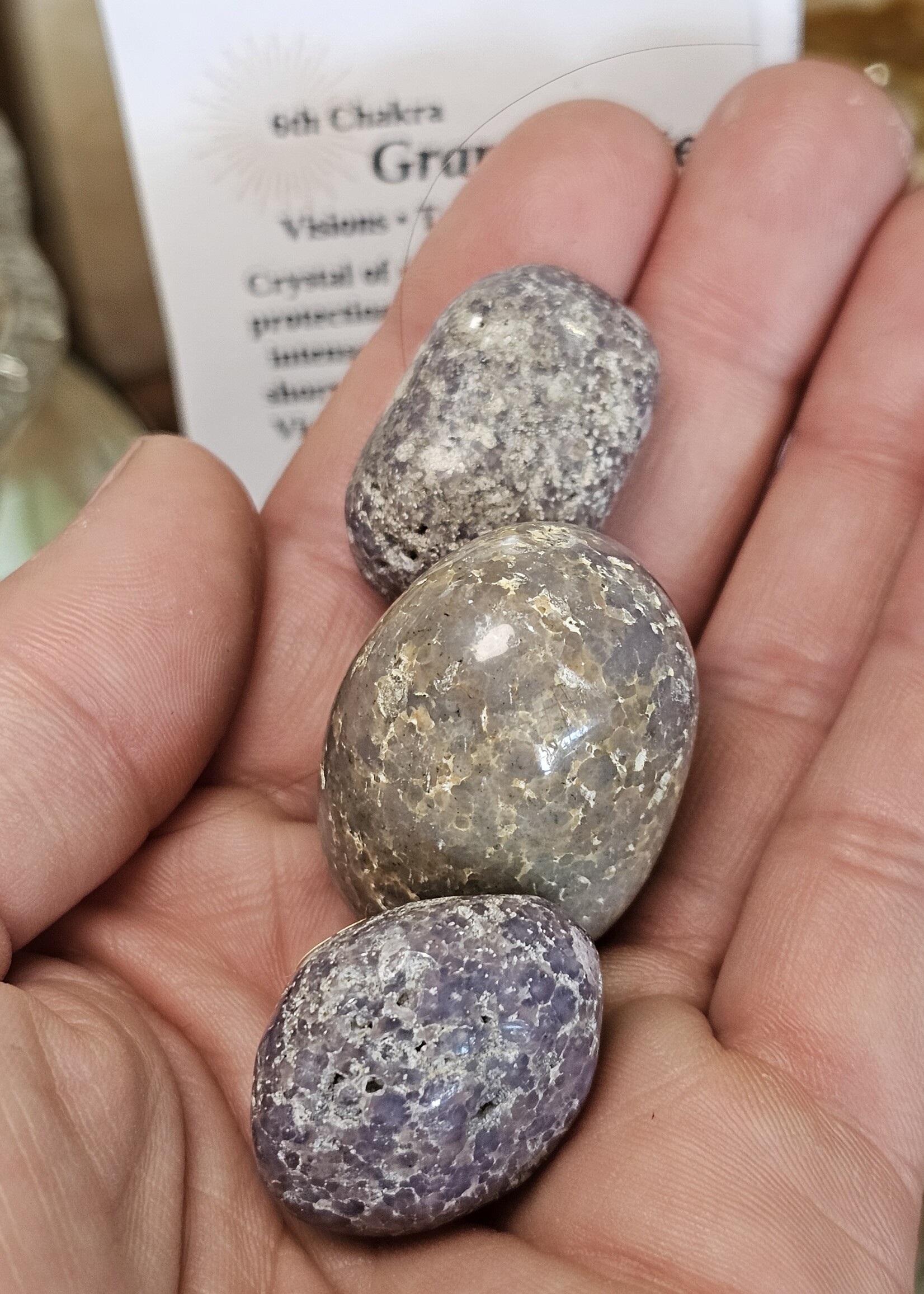 Grape Agate Tumbled, Medium