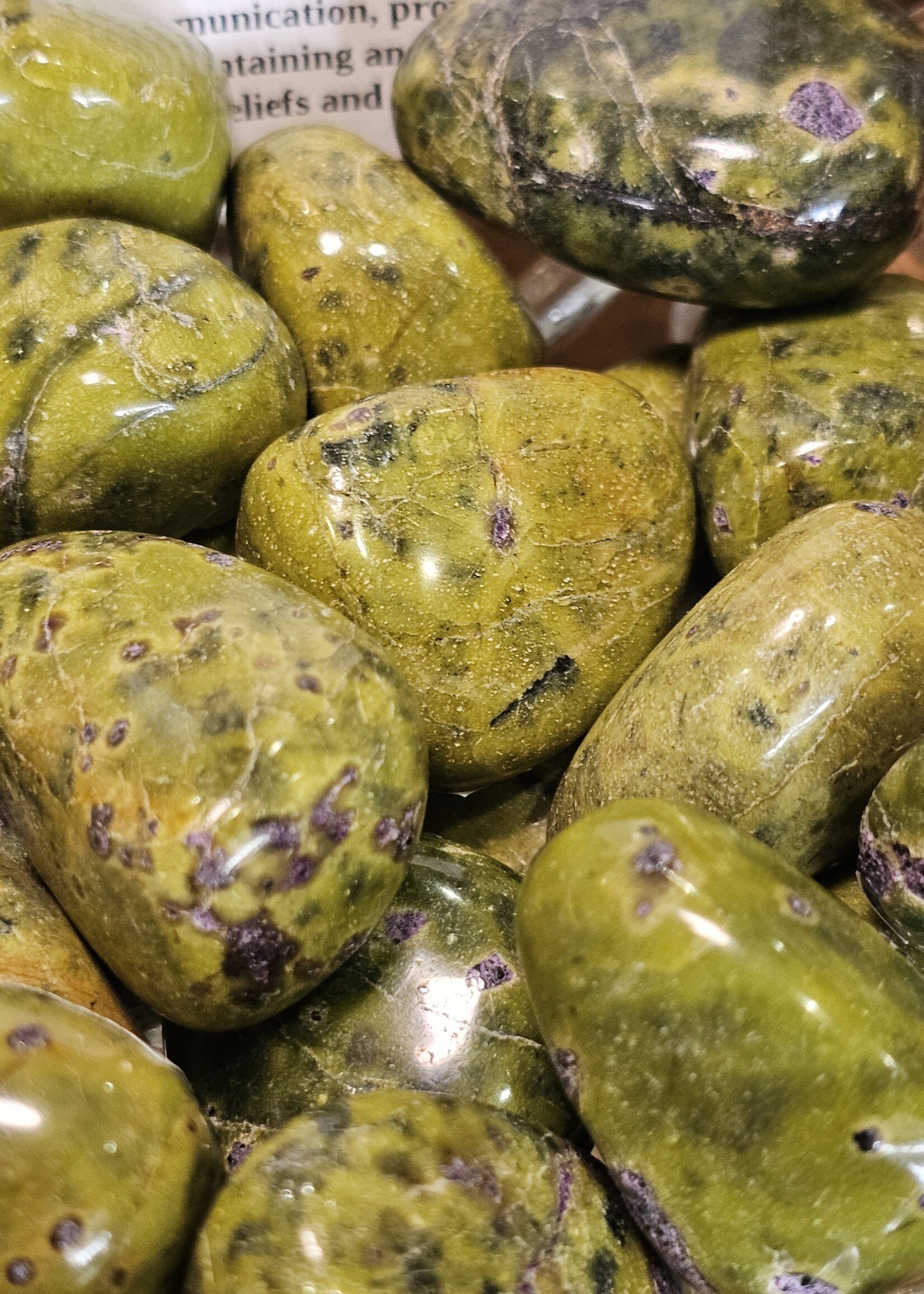 Atlantisite Tumbled, Large: Stichtite & Serpentine