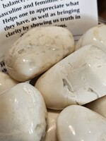 Snow White Agate Tumbled, Large: Indonesian