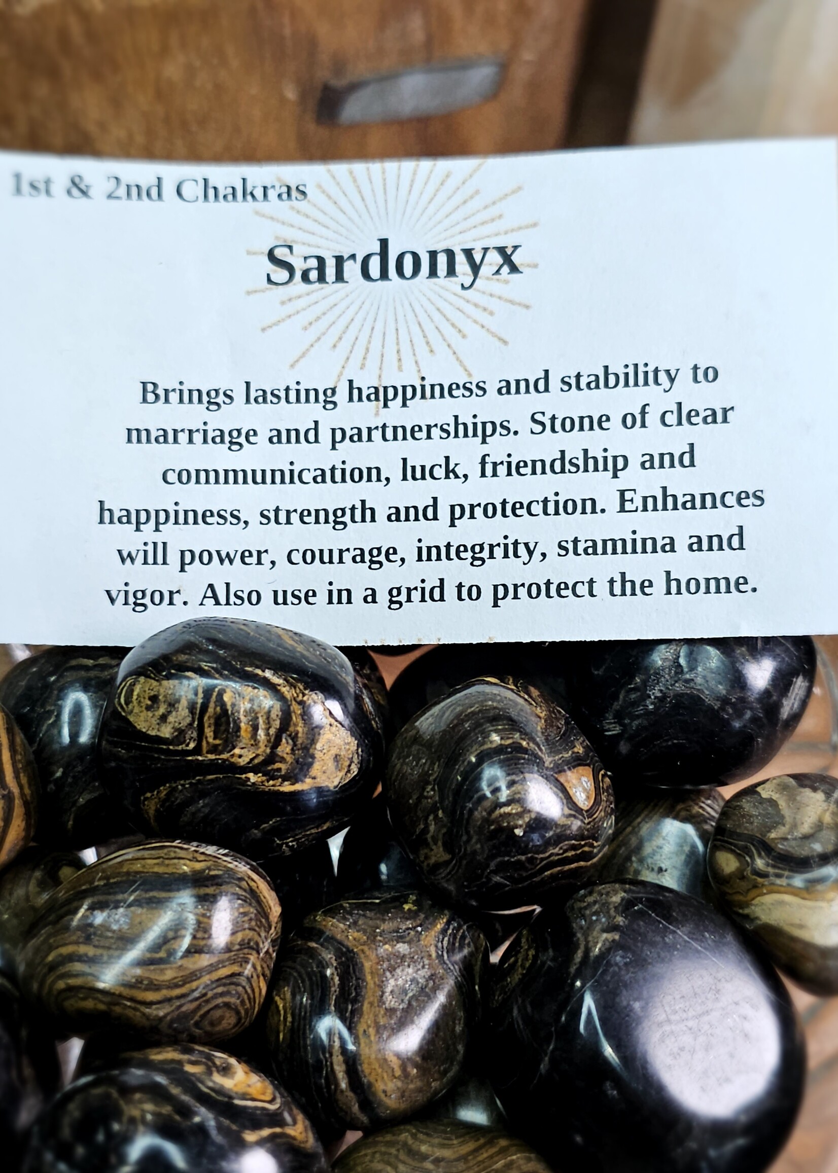 Sardonyx Tumbled, Medium