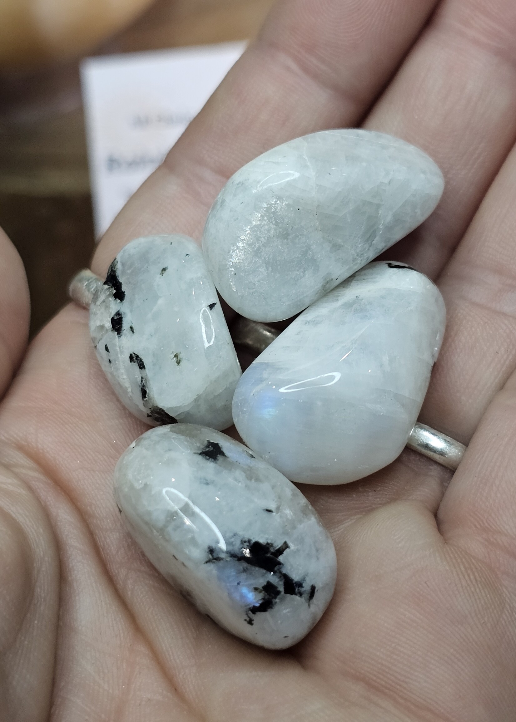 Rainbow Moonstone Tumbled, Medium