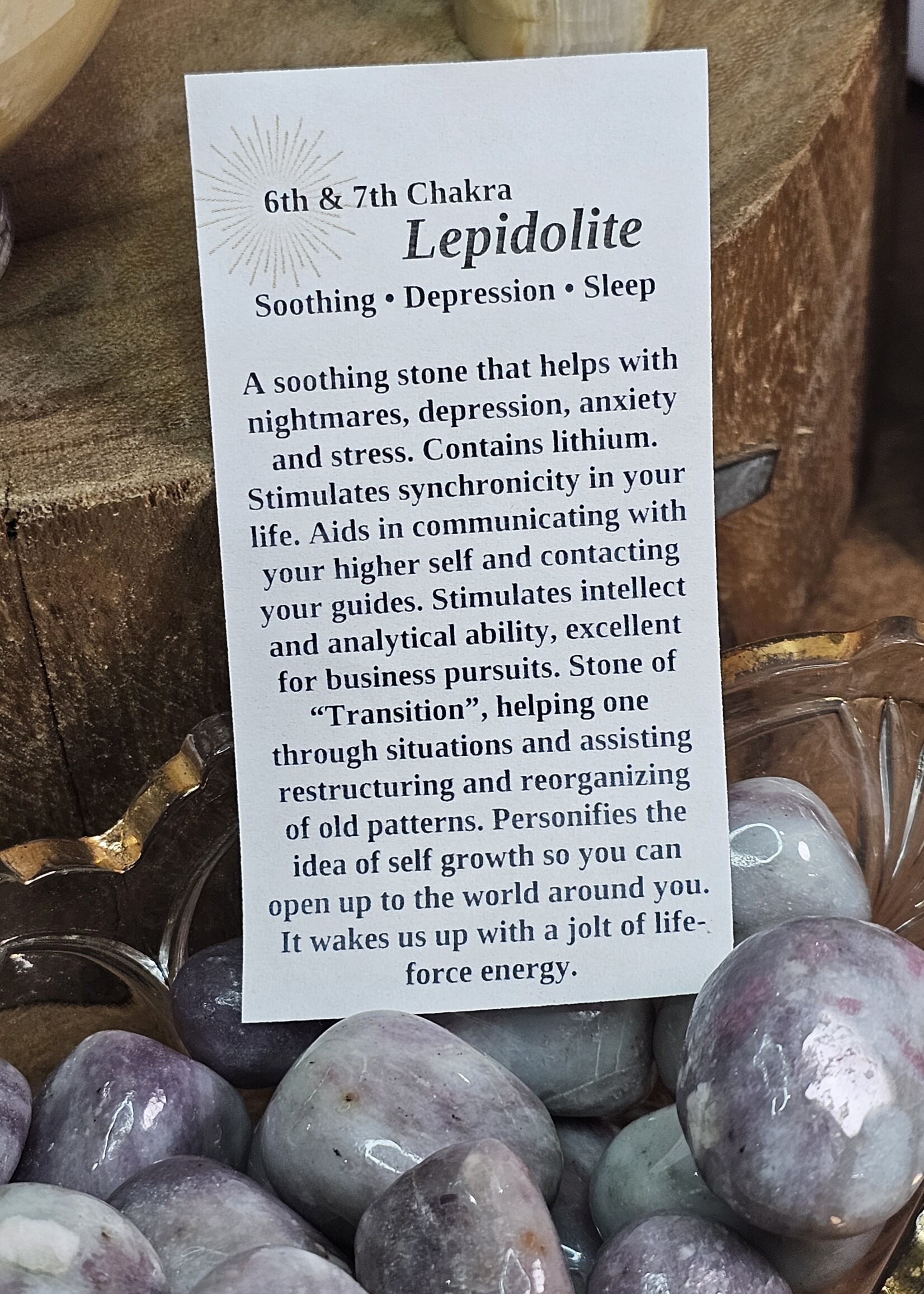 Pink Tourmaline w/Lepidolite & Quartz Tumbled: China