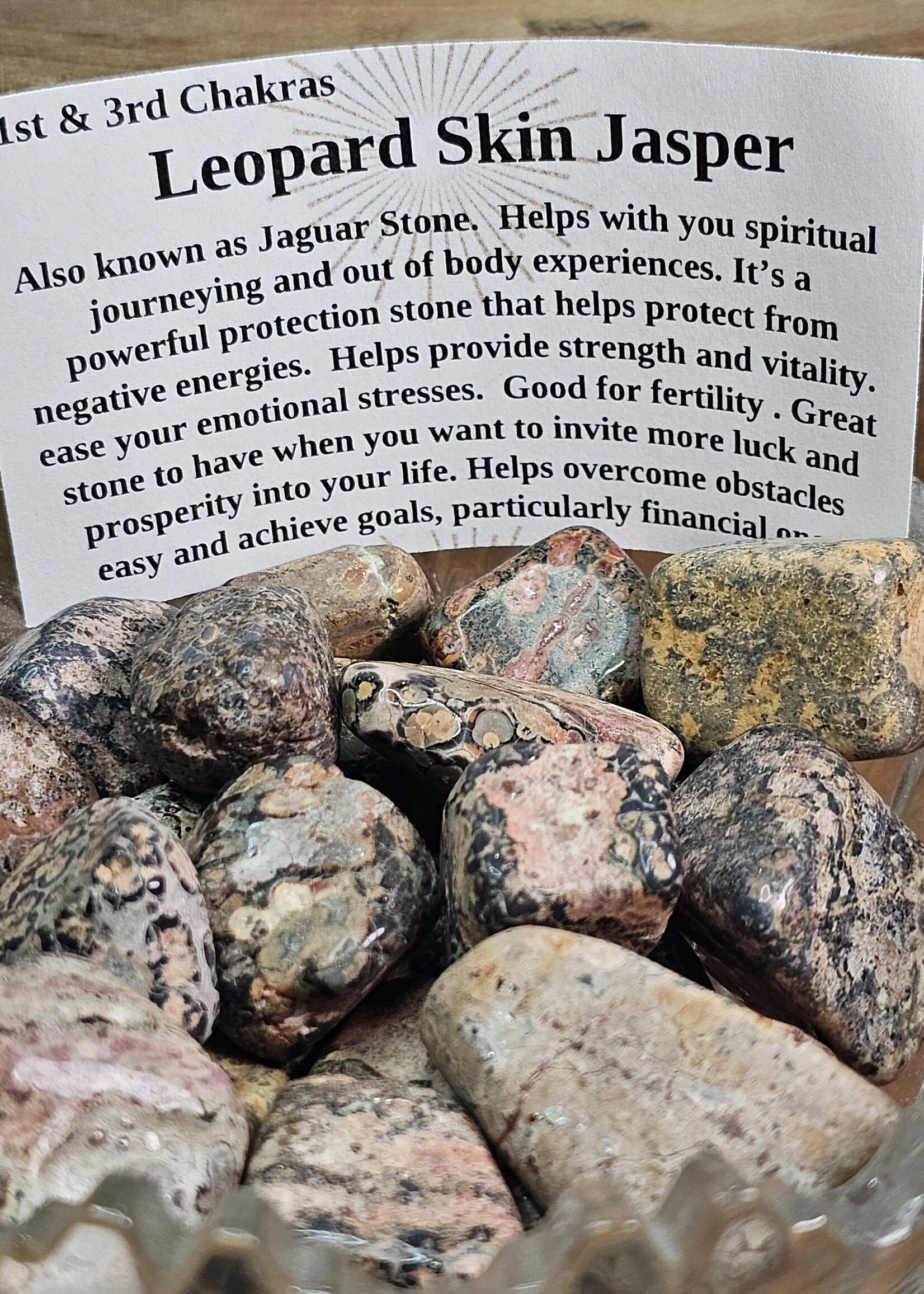Leopard Skin Jasper Tumbled, Medium